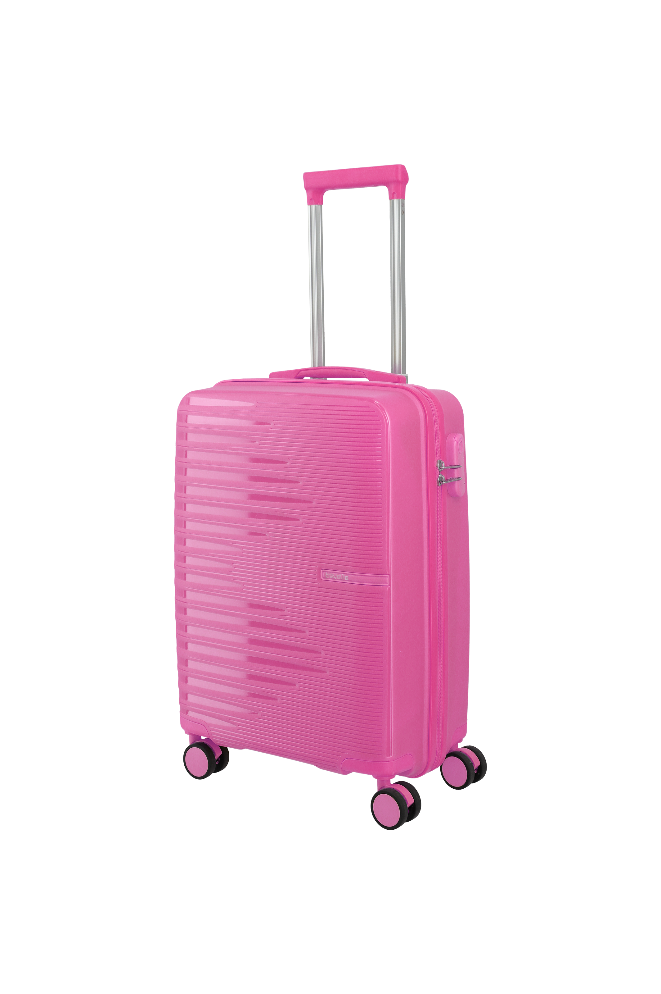 Travelite PACIFIC 4w Trolley S, Pink – Schrägansicht