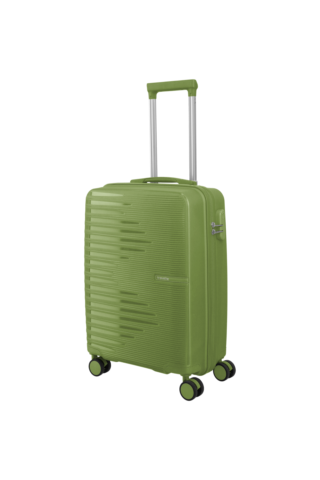 Travelite PACIFIC 4w Trolley S, Olive – Schrägansicht