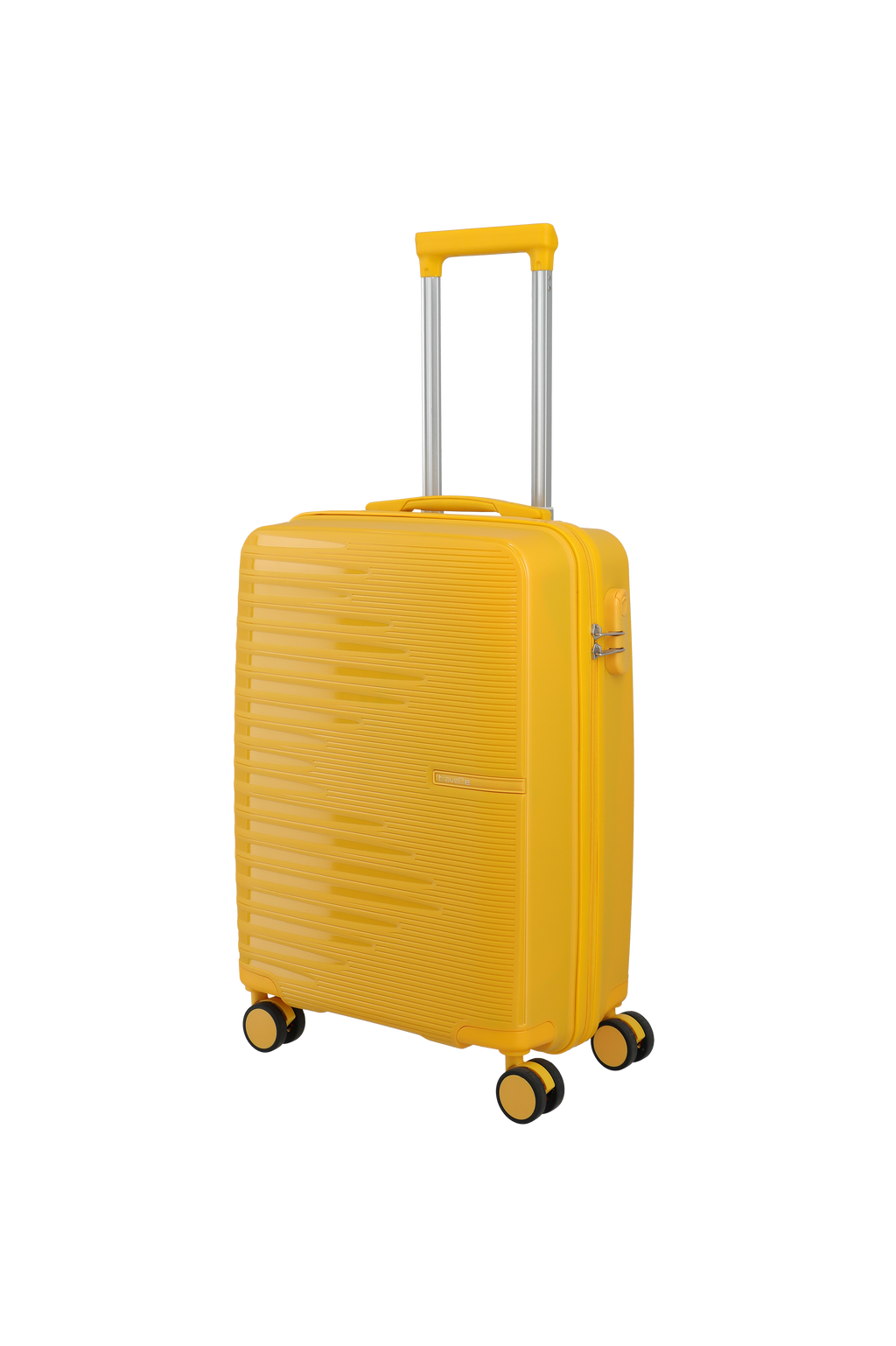Travelite PACIFIC 4w Trolley S, Yellow – Schrägansicht
