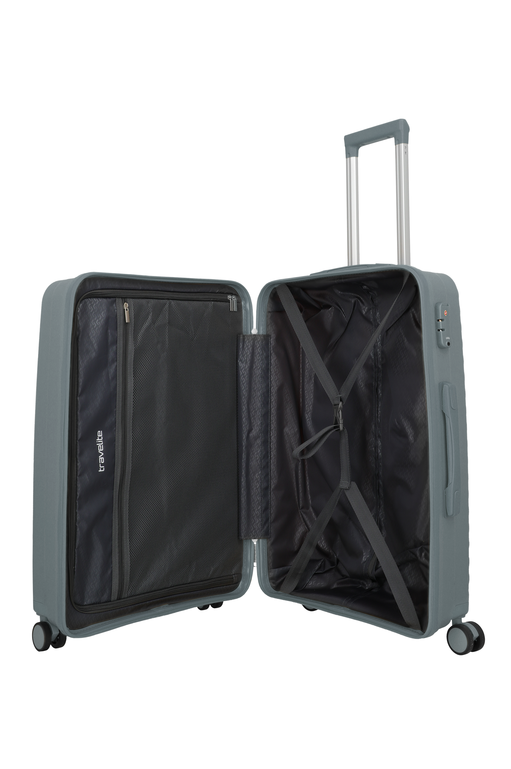 Travelite PACIFIC 4w Trolley M, Anthracite – Innenansicht