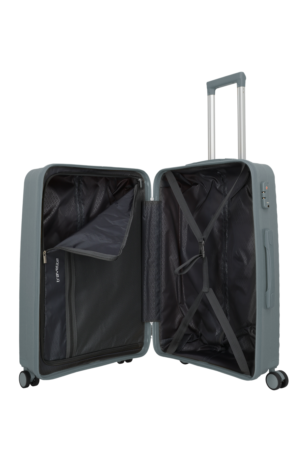 Travelite PACIFIC 4w Trolley M, Anthracite – Innenansicht