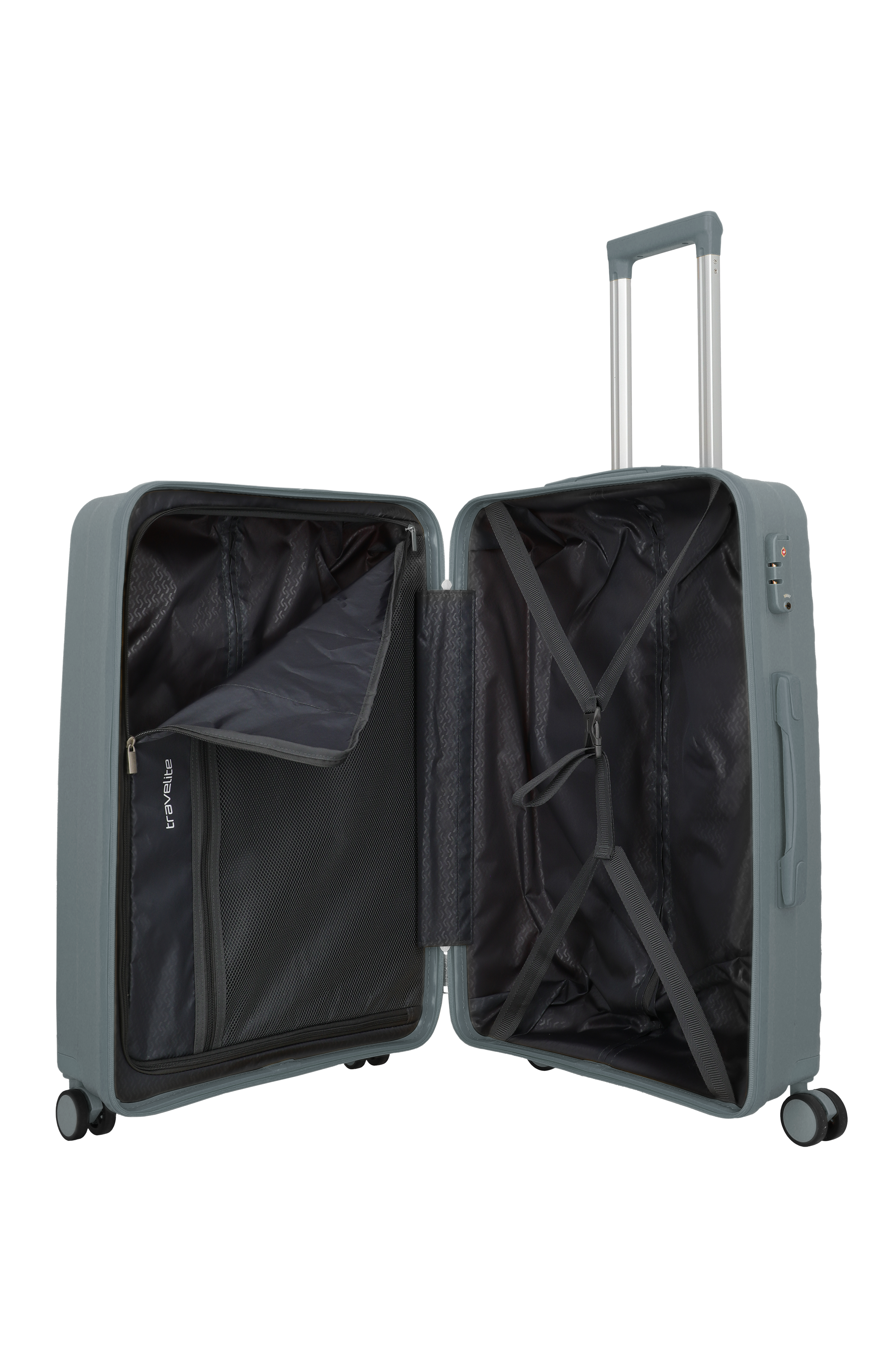 Travelite PACIFIC 4w Trolley M, Anthracite – Innenansicht