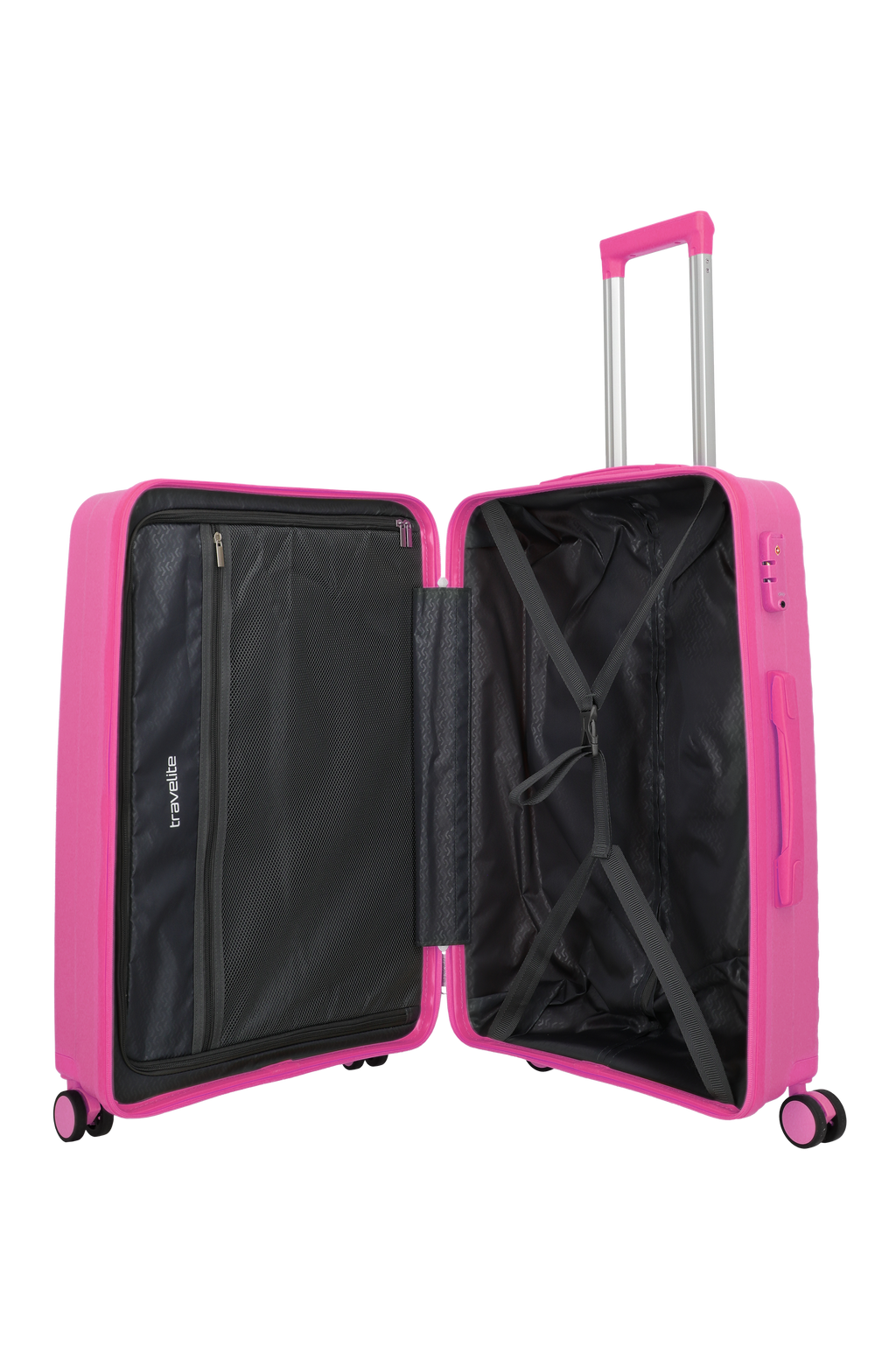 Travelite PACIFIC 4w Trolley M, Pink – Innenansicht