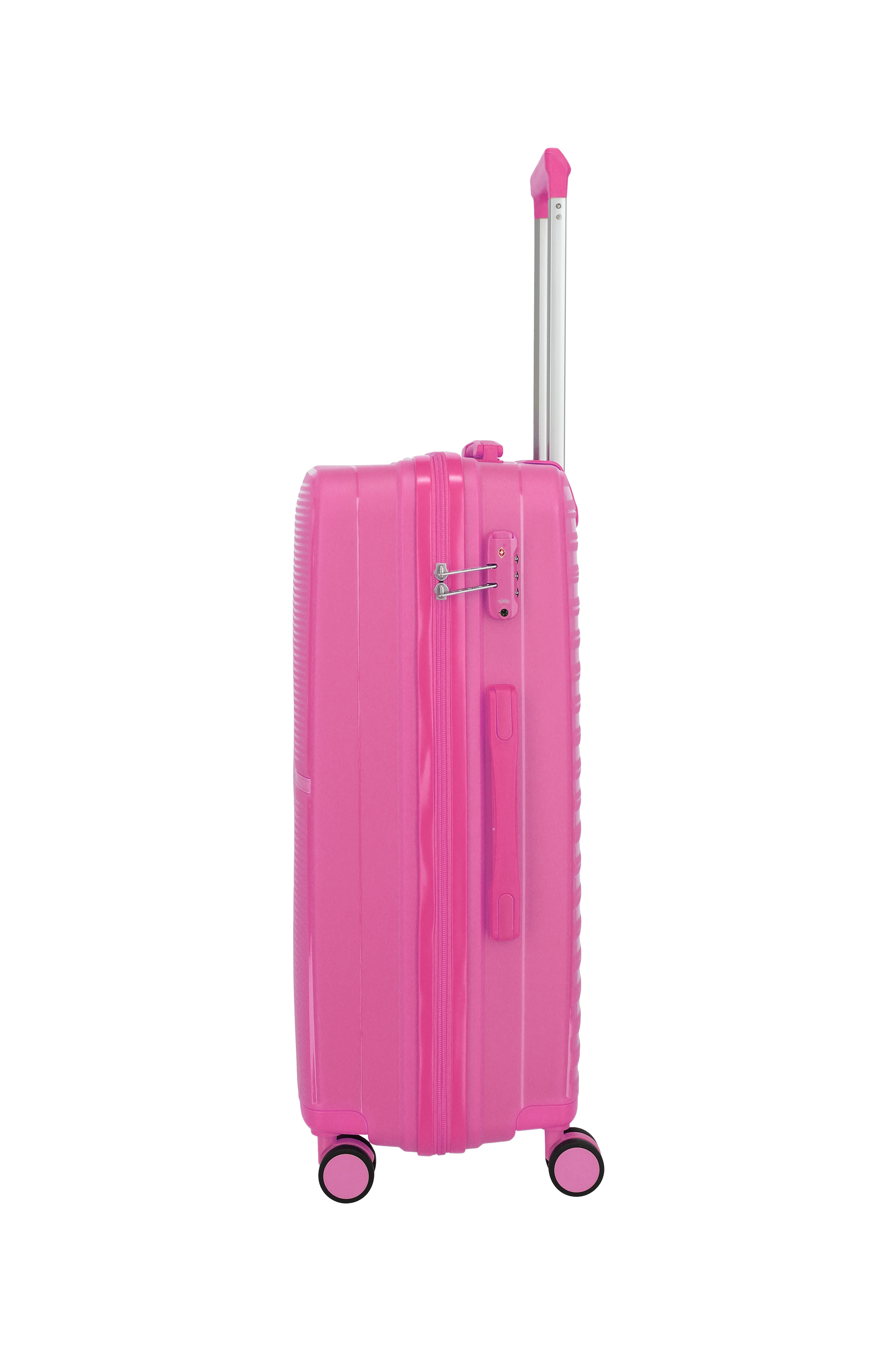 Travelite PACIFIC 4w Trolley M, Pink – Seitenansicht