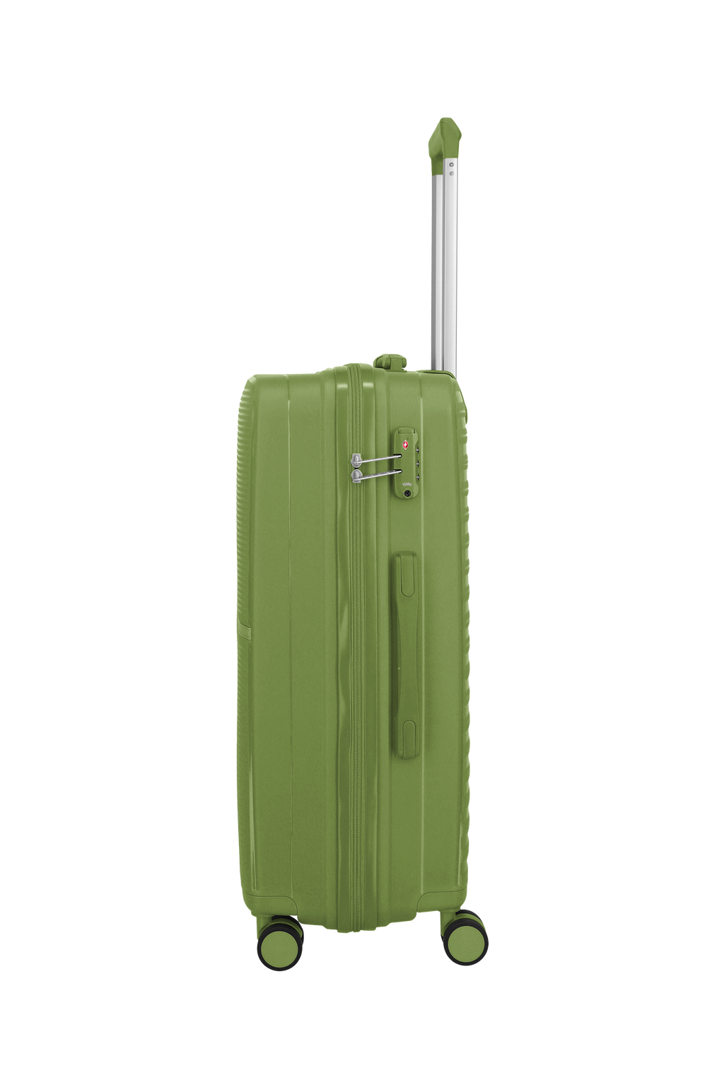 Travelite PACIFIC 4w Trolley M, Olive – Seitenansicht