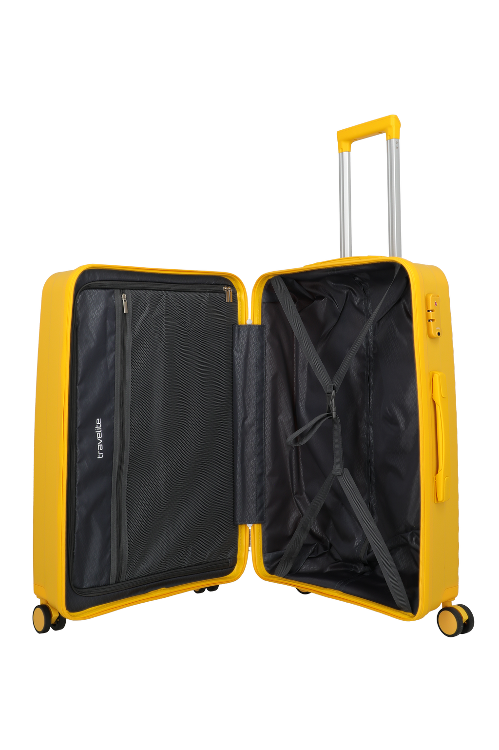 Travelite PACIFIC 4w Trolley M, Yellow – Innenansicht