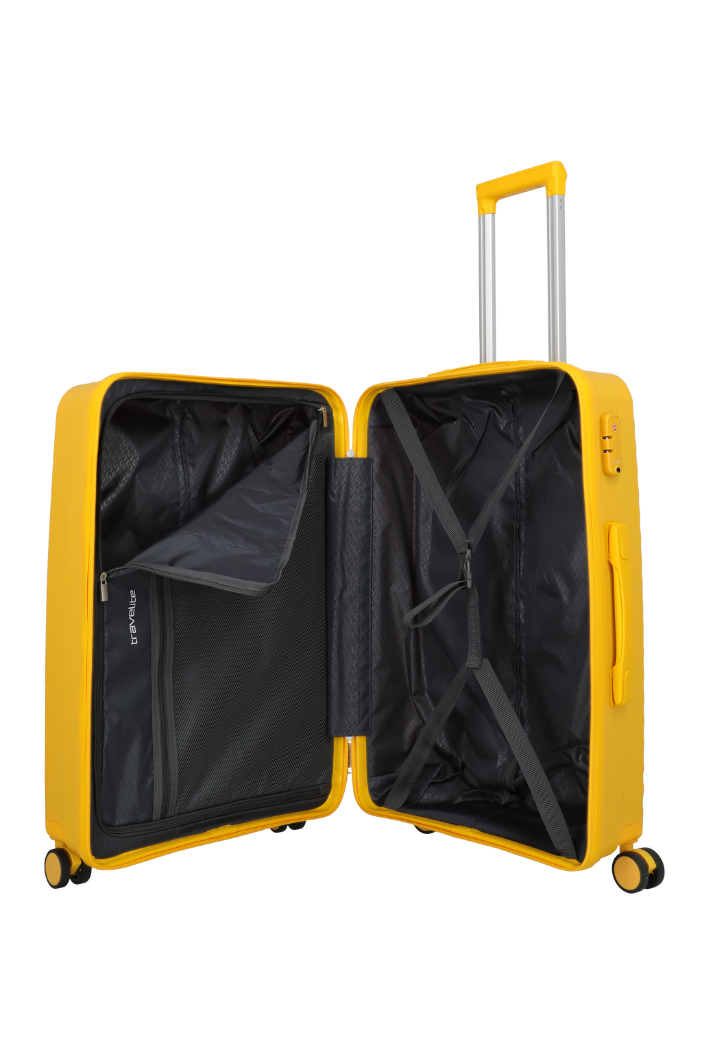 Travelite PACIFIC 4w Trolley M, Yellow – Innenansicht