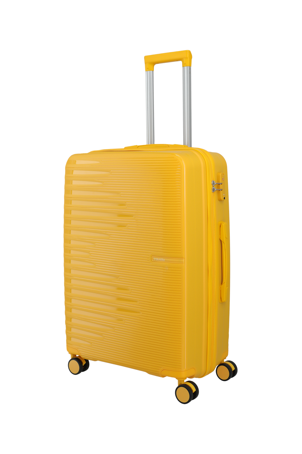 Travelite PACIFIC 4w Trolley M, Yellow – Schrägansicht