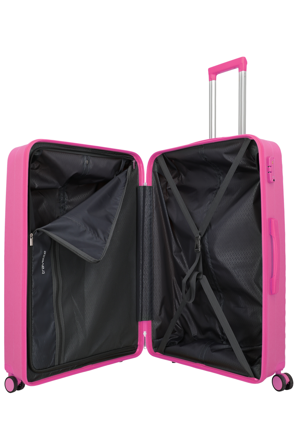 Travelite PACIFIC 4w Trolley L, Pink – Innenansicht