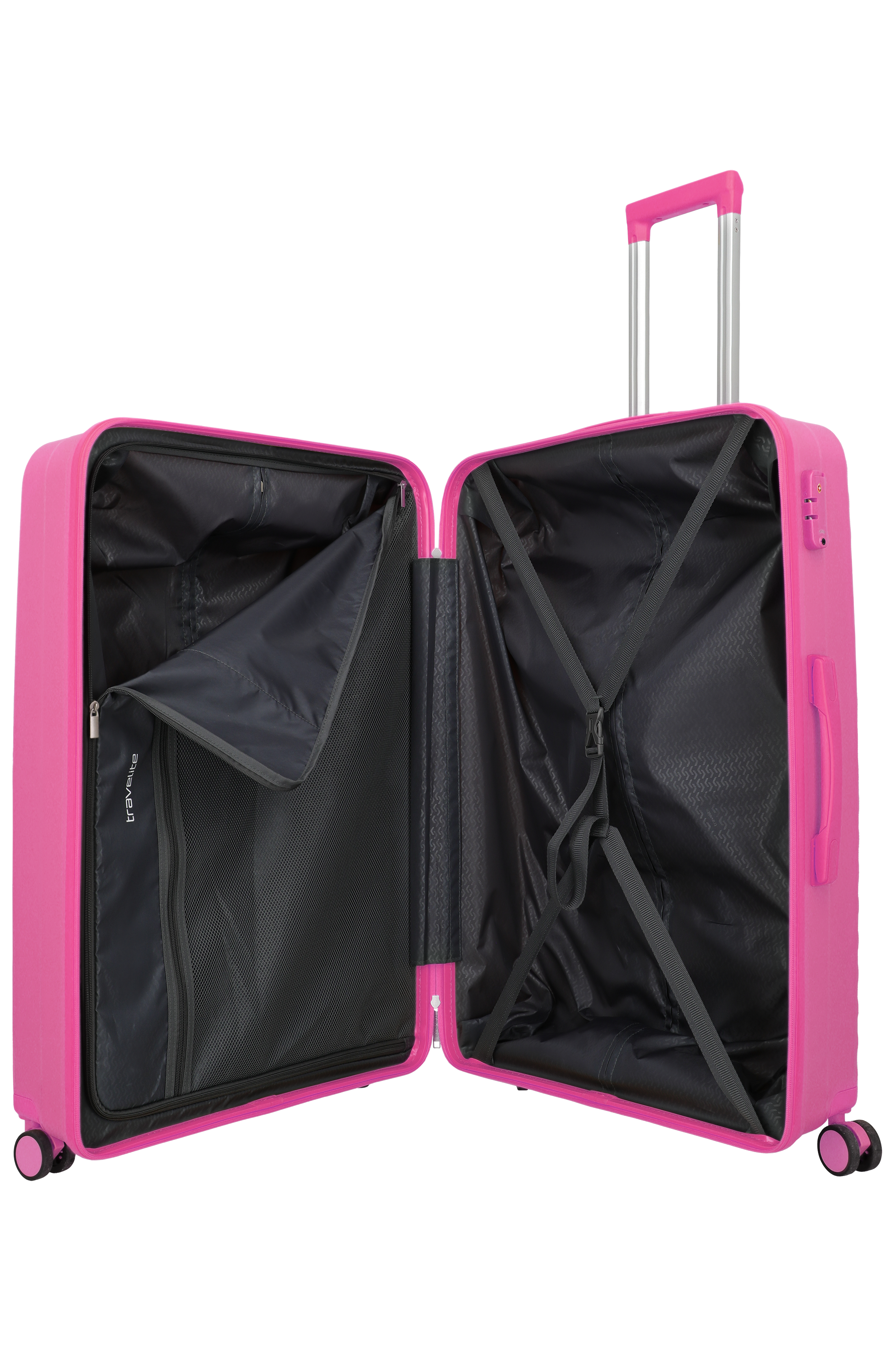 Travelite PACIFIC 4w Trolley L, Pink – Innenansicht