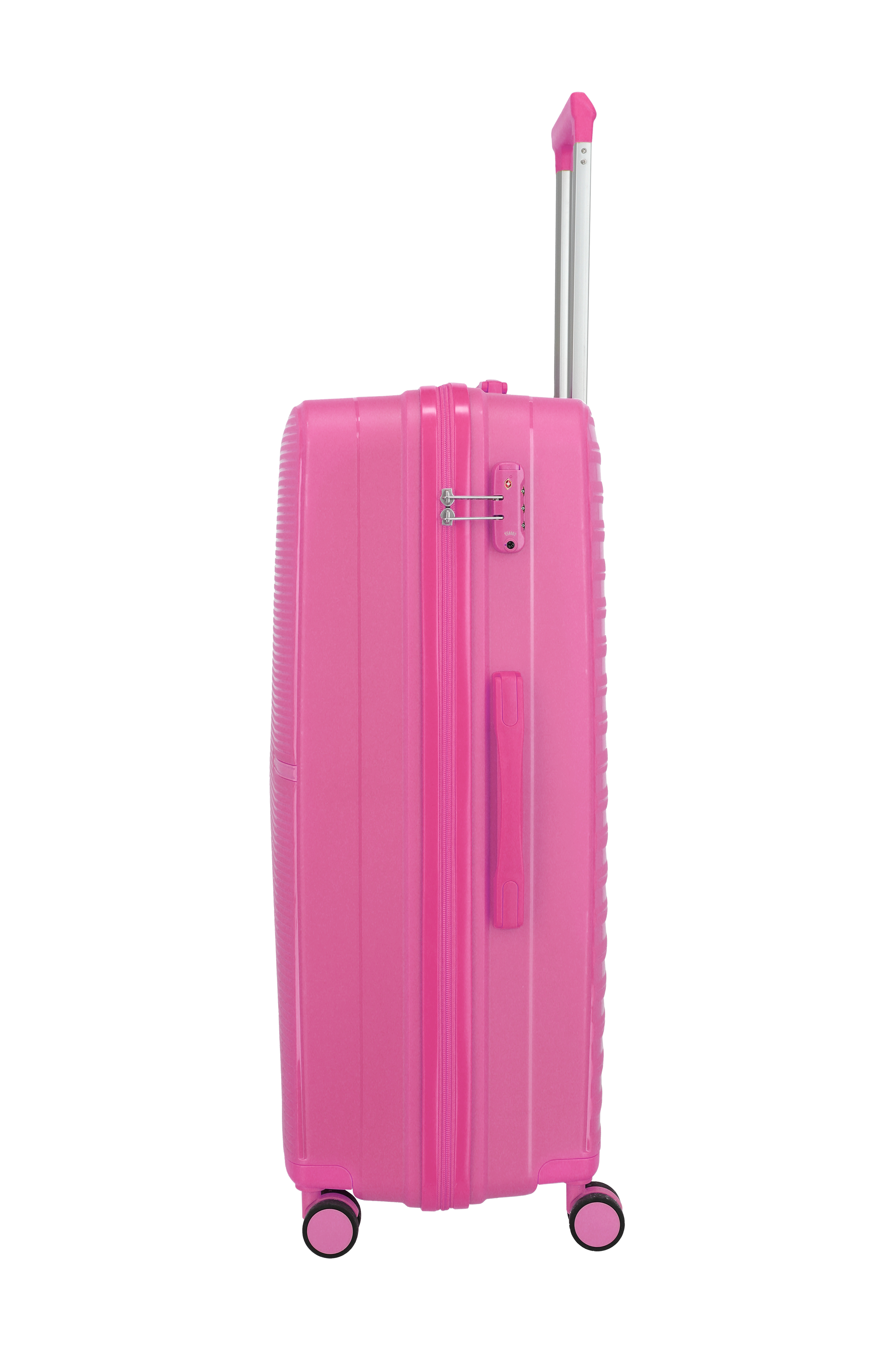 Travelite PACIFIC 4w Trolley L, Pink – Seitenansicht