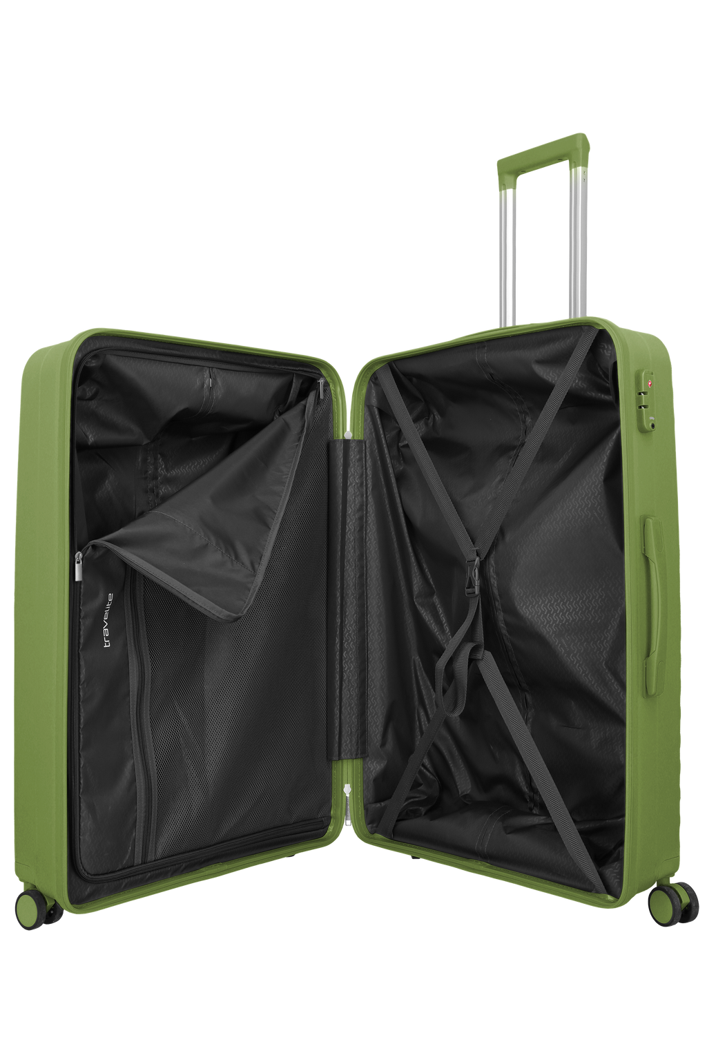 Travelite PACIFIC 4w Trolley L, Olive – Innenansicht