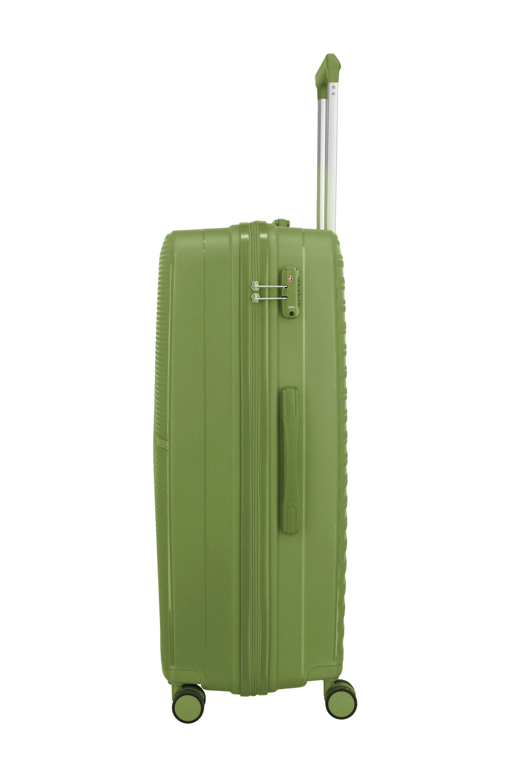 Travelite PACIFIC 4w Trolley L, Olive – Seitenansicht