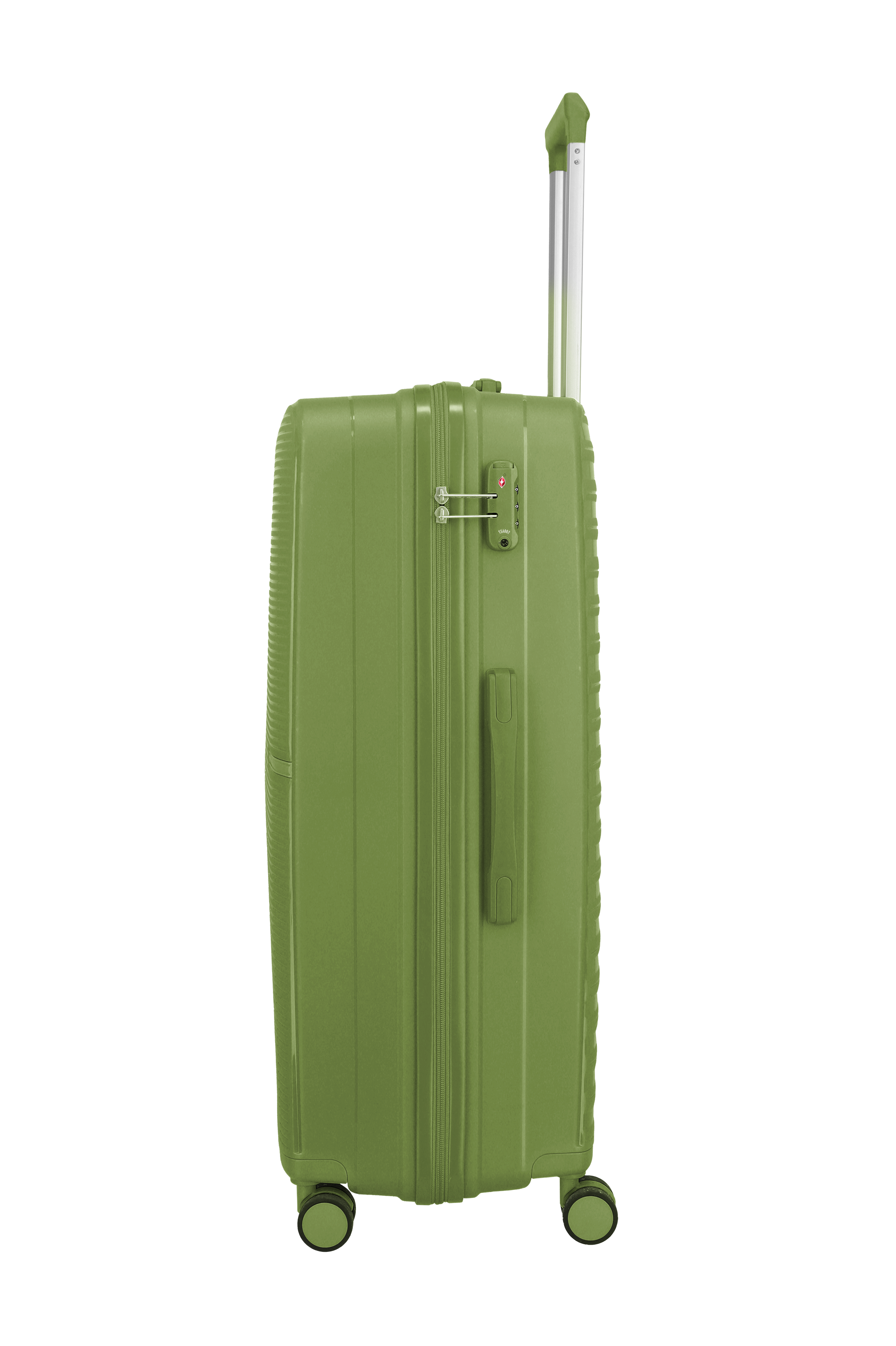 Travelite PACIFIC 4w Trolley L, Olive – Seitenansicht