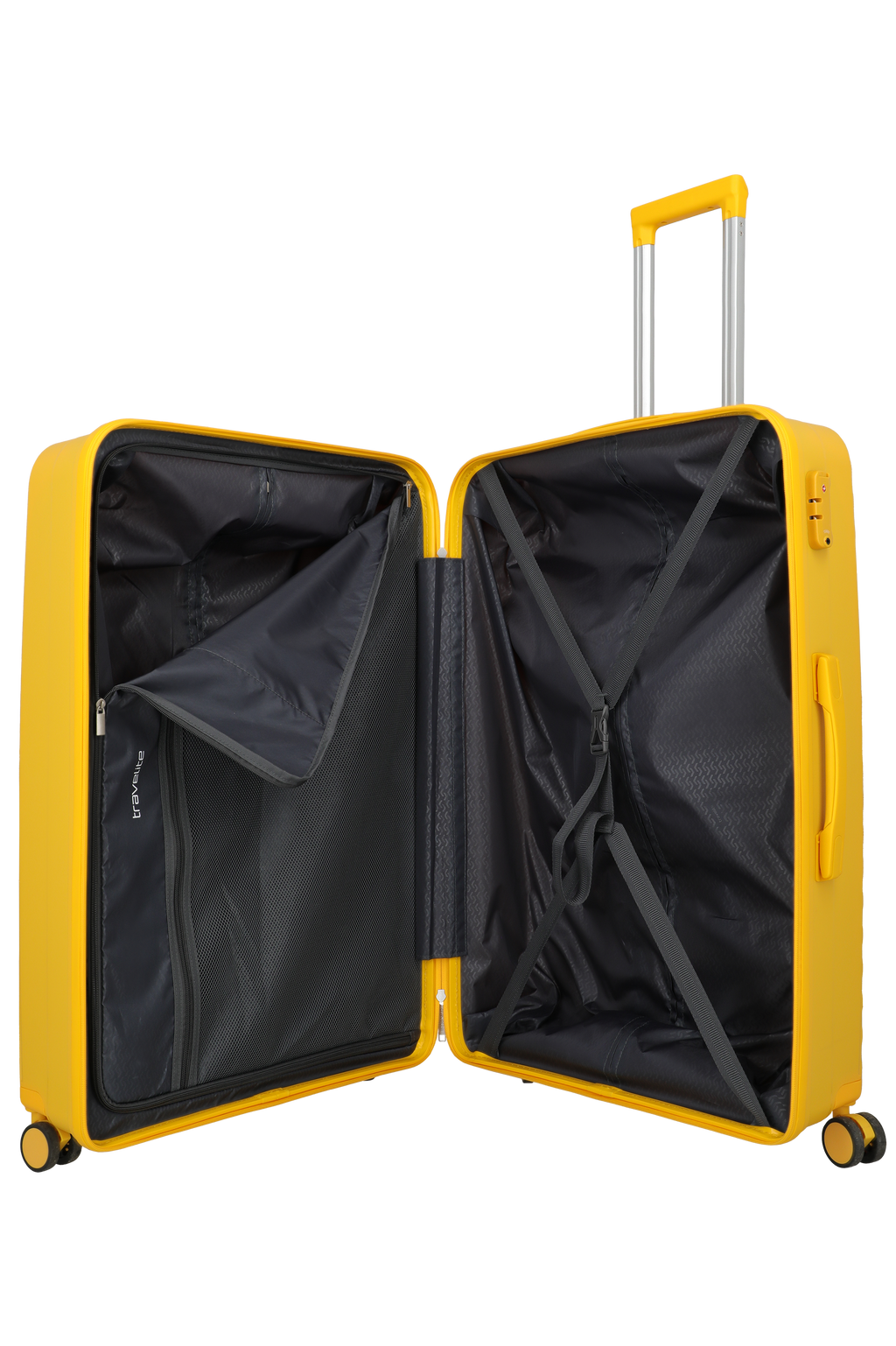 Travelite PACIFIC 4w Trolley L, Yellow – Innenansicht