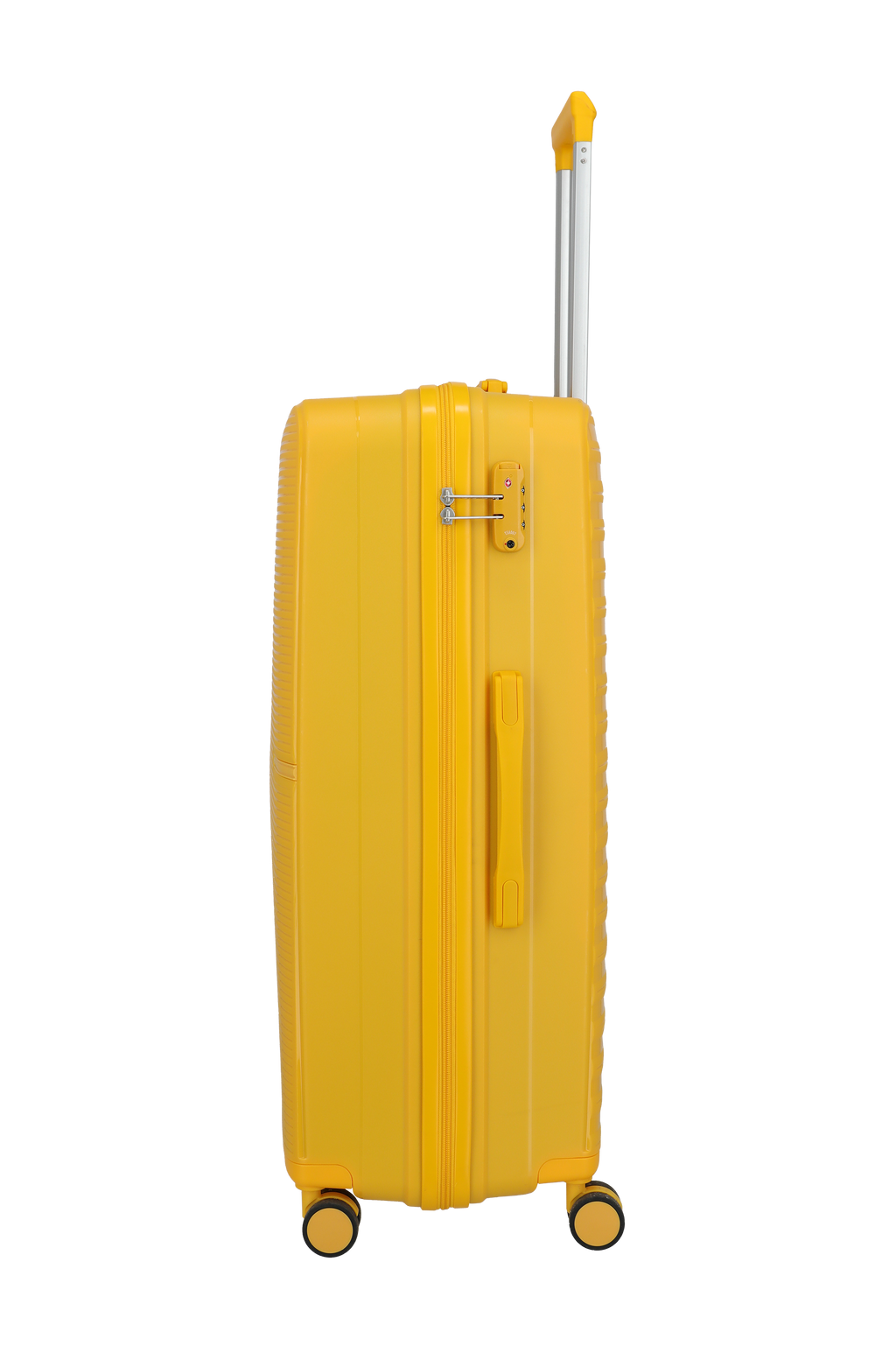 Travelite PACIFIC 4w Trolley L, Yellow – Seitenansicht