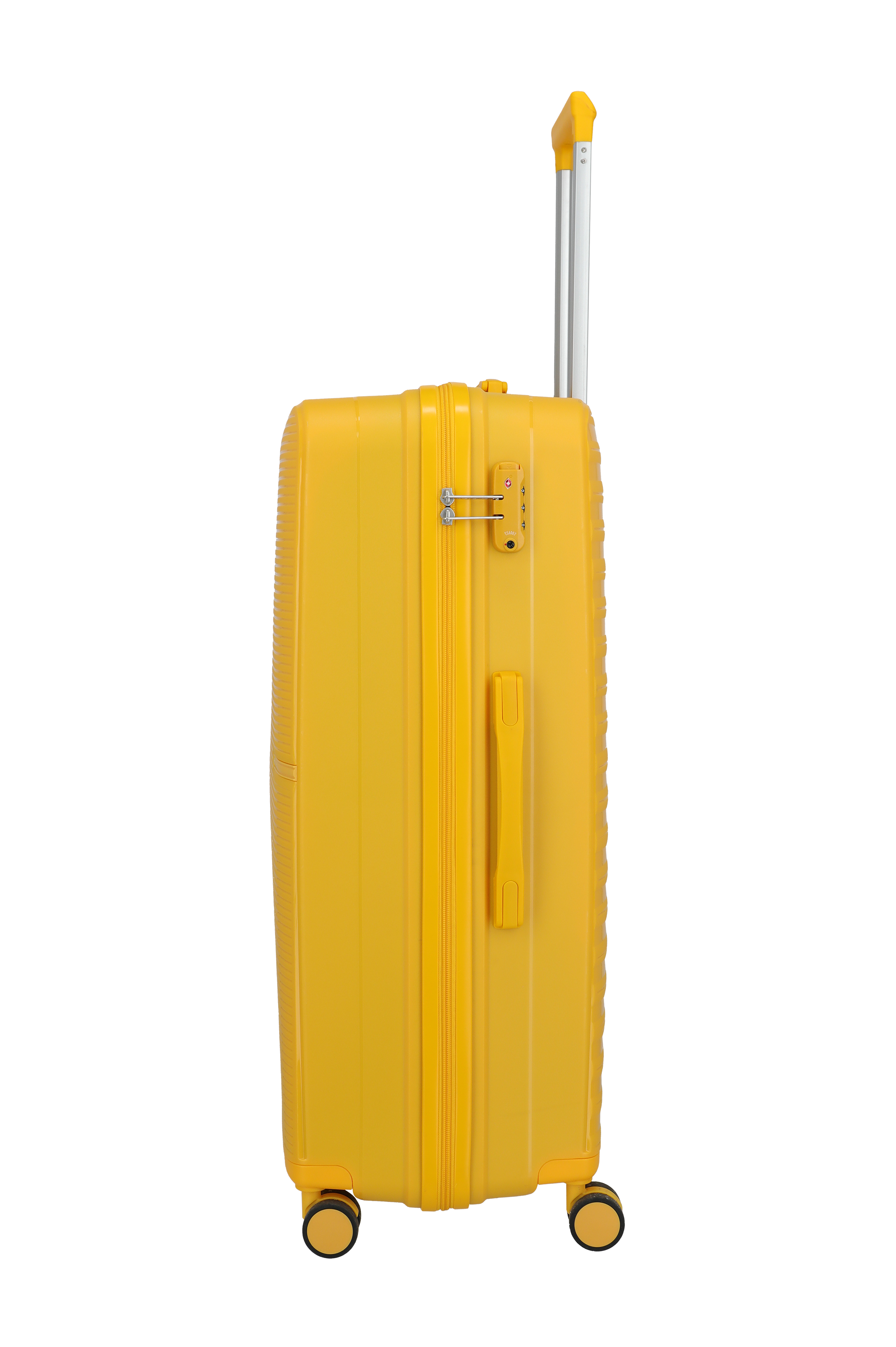 Travelite PACIFIC 4w Trolley L, Yellow – Seitenansicht