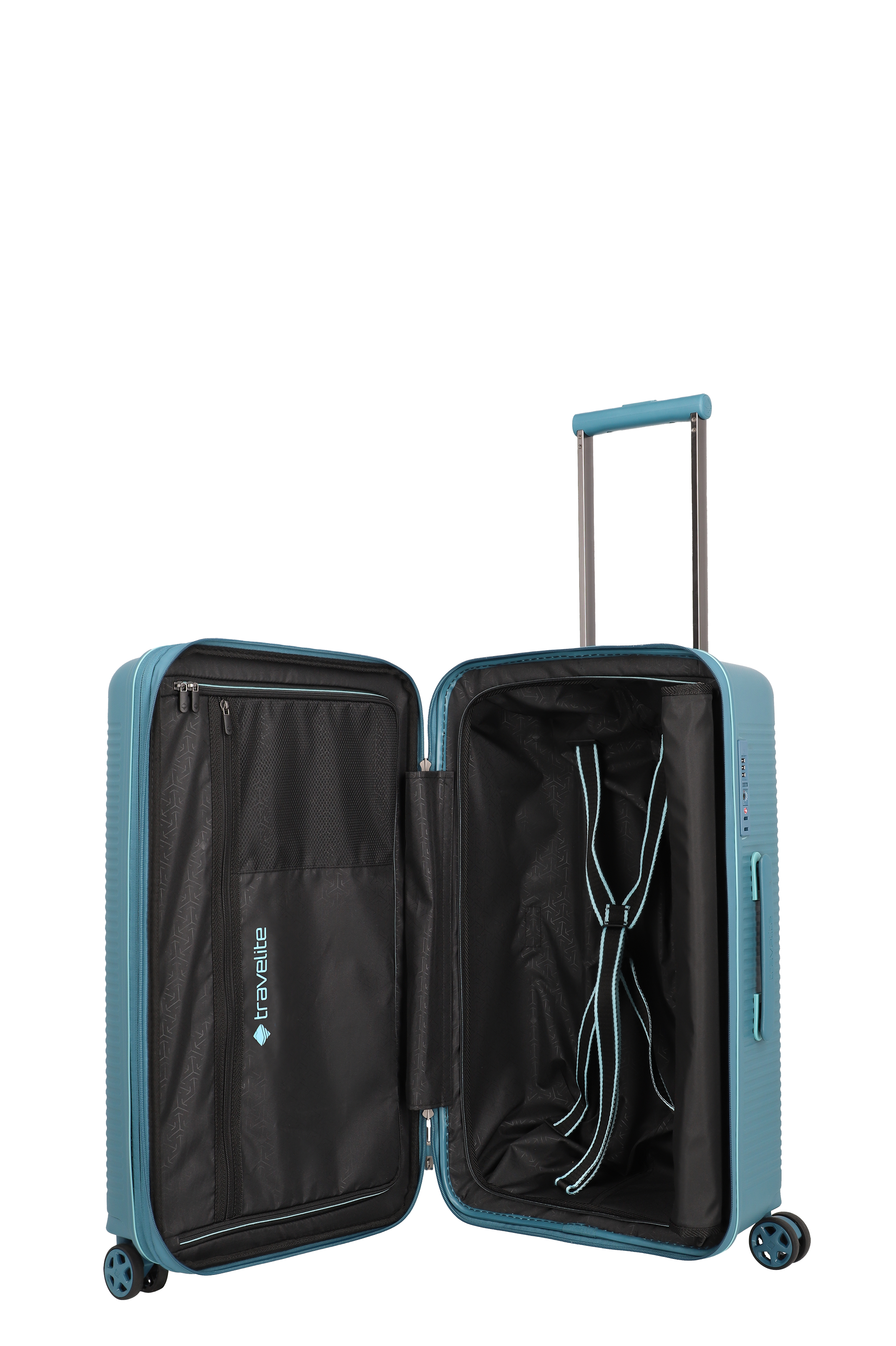 Travelite ROOMER 4w Trunk M, Aqua – Produktansicht 8