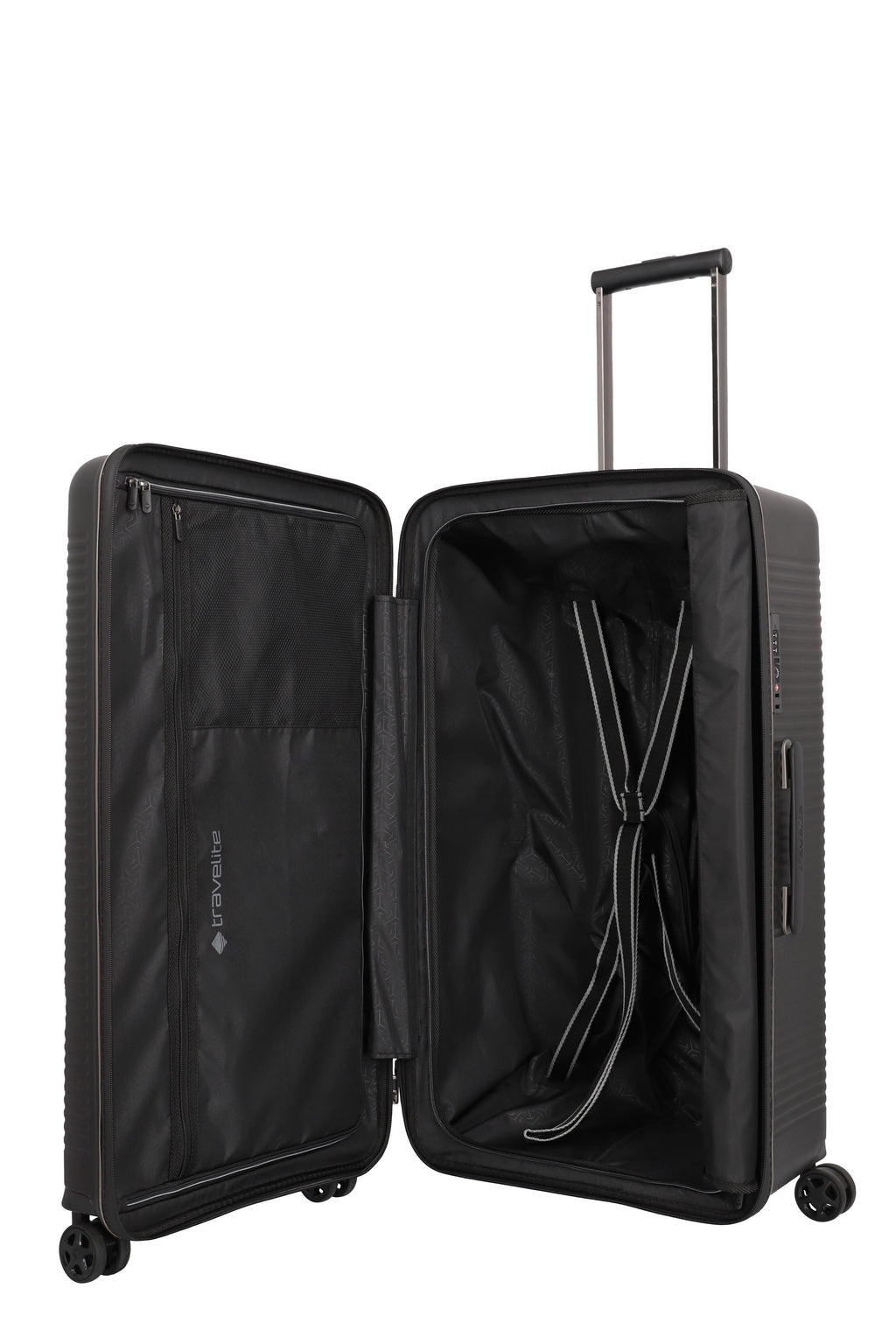 Travelite ROOMER 4w Trunk L, Schwarz – Innenaufteilung