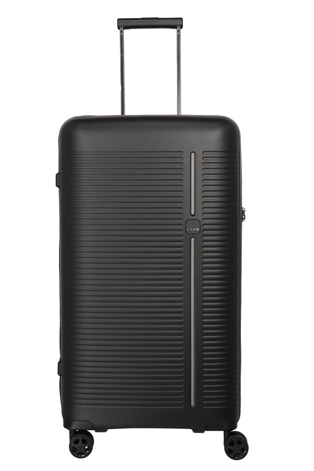 Travelite ROOMER 4w Trunk L, Schwarz – Vorderansicht
