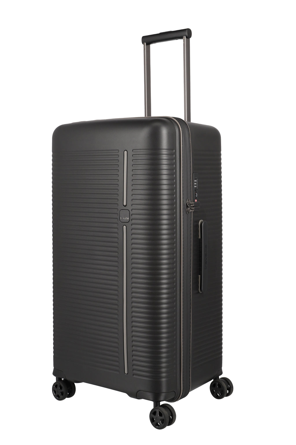 Travelite ROOMER 4w Trunk L, Schwarz – Schrägansicht