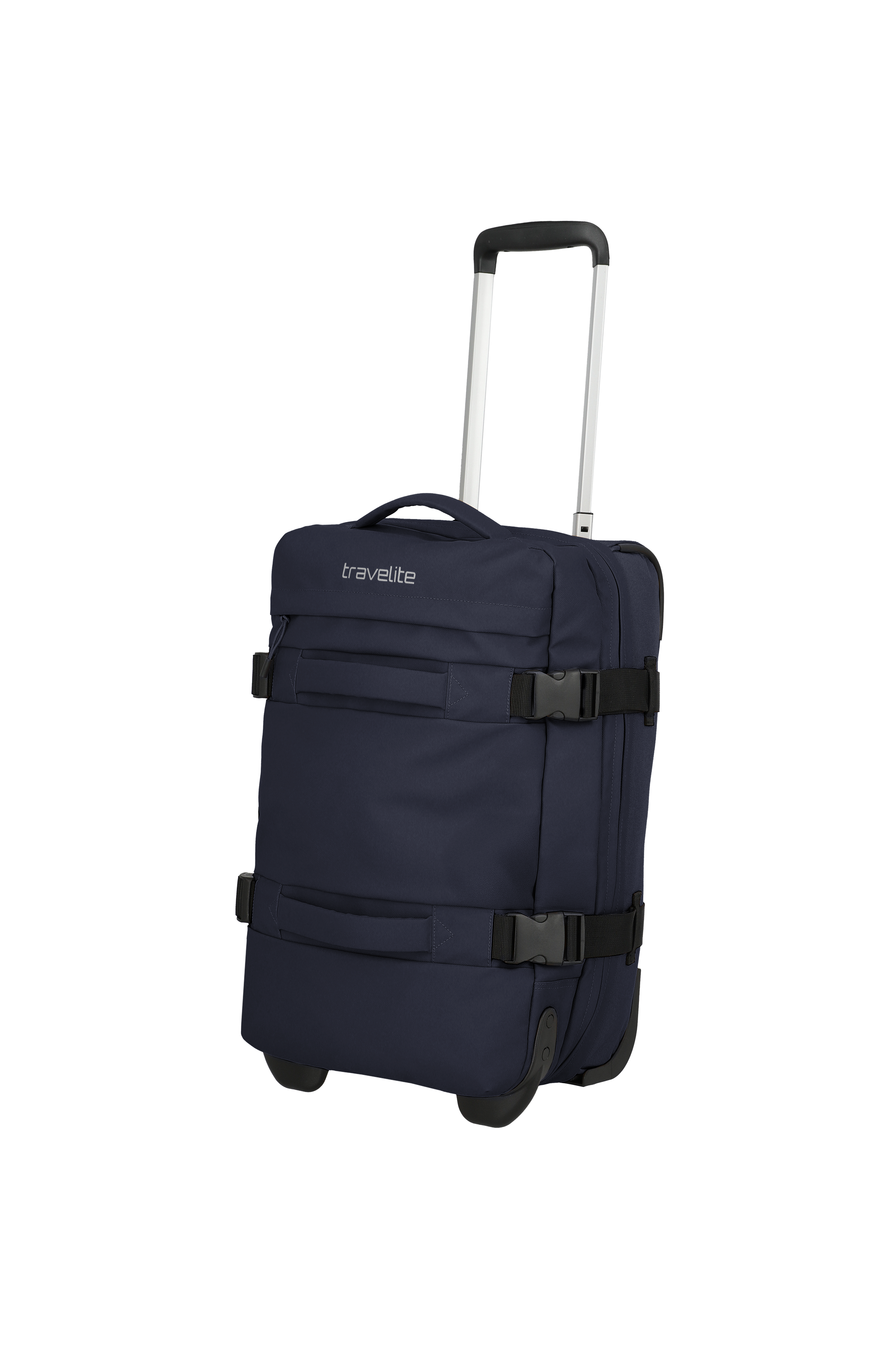 Travelite BOLONIA Rollenreisetasche S, Navy – Schrägansicht