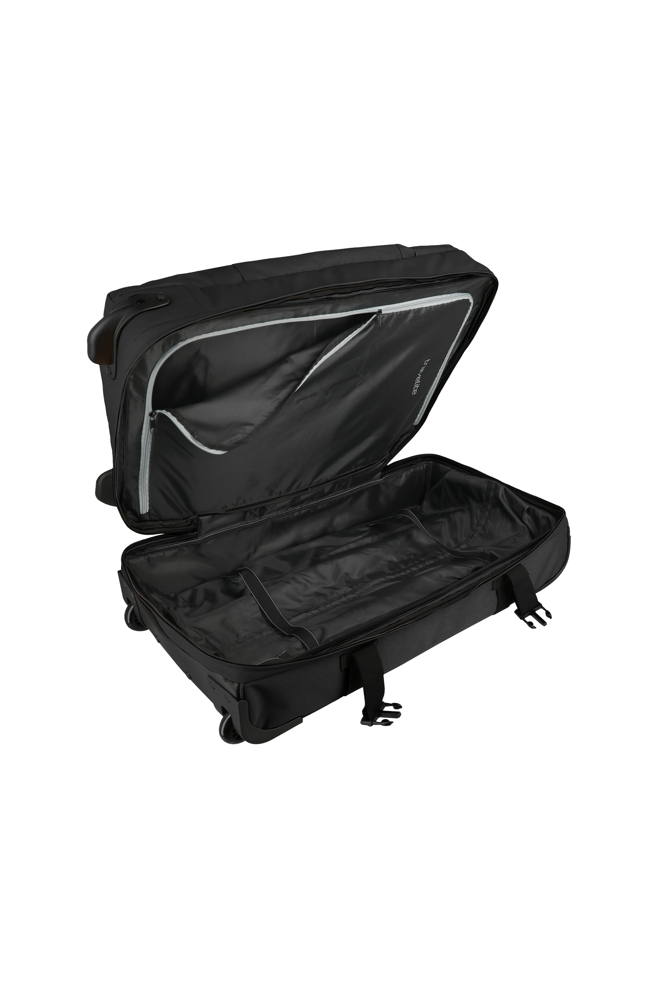 Travelite BOLONIA Rollenreisetasche M, Schwarz – Innenansicht