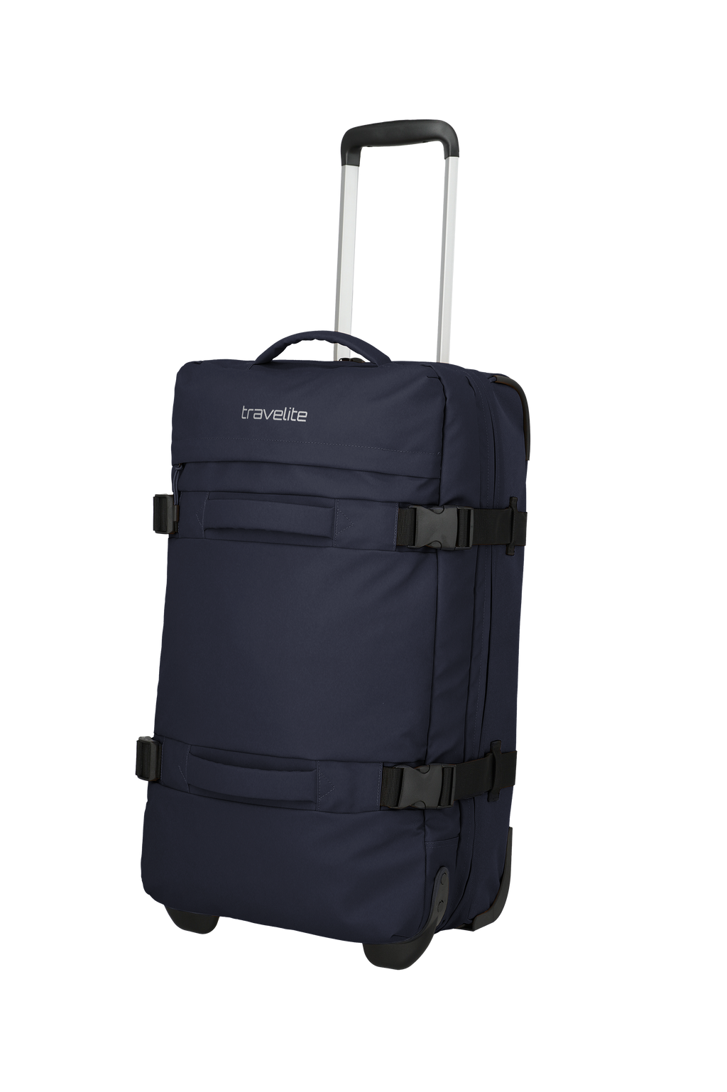 Travelite BOLONIA Rollenreisetasche M, Navy – Schrägansicht