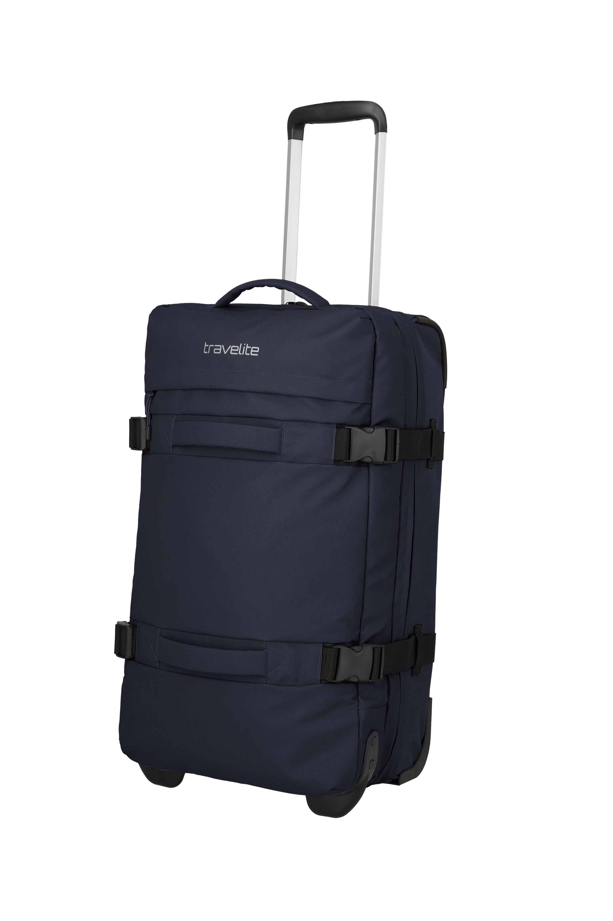 Travelite BOLONIA Rollenreisetasche M, Navy – Schrägansicht