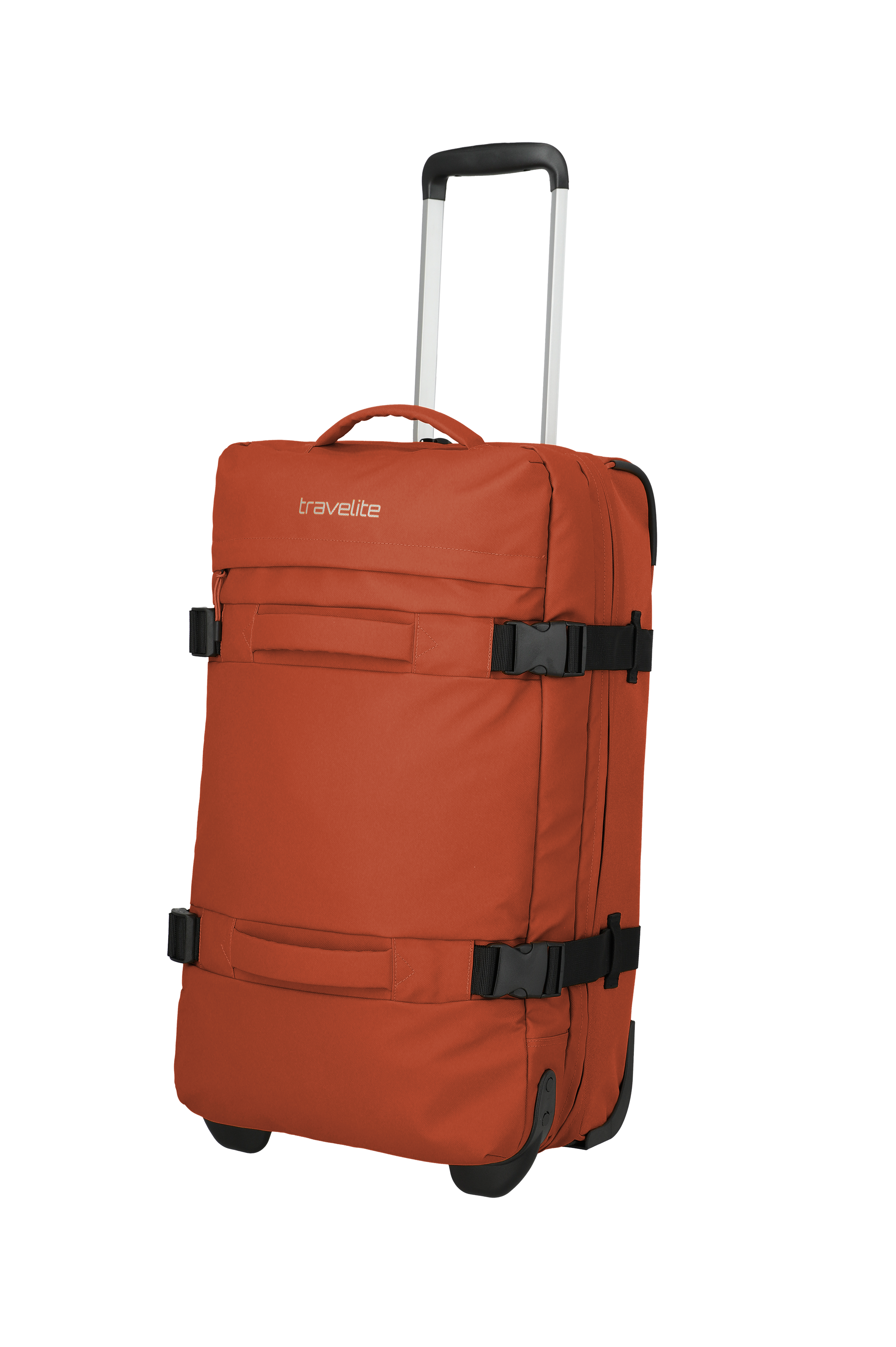Travelite BOLONIA Rollenreisetasche M, Orange – Schrägansicht