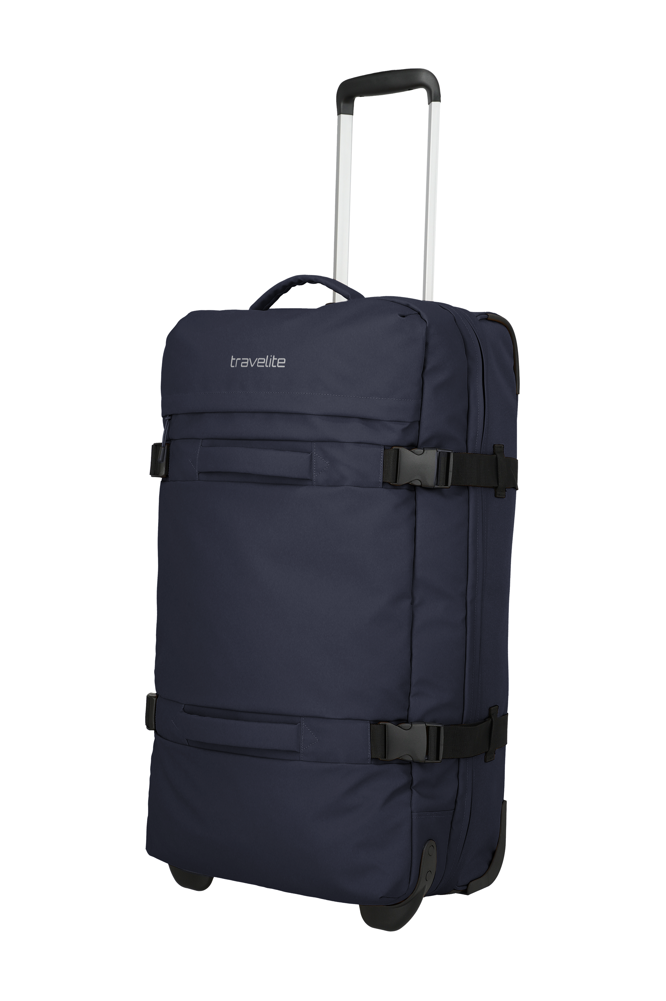 Travelite BOLONIA Rollenreisetasche L, Navy – Schrägansicht