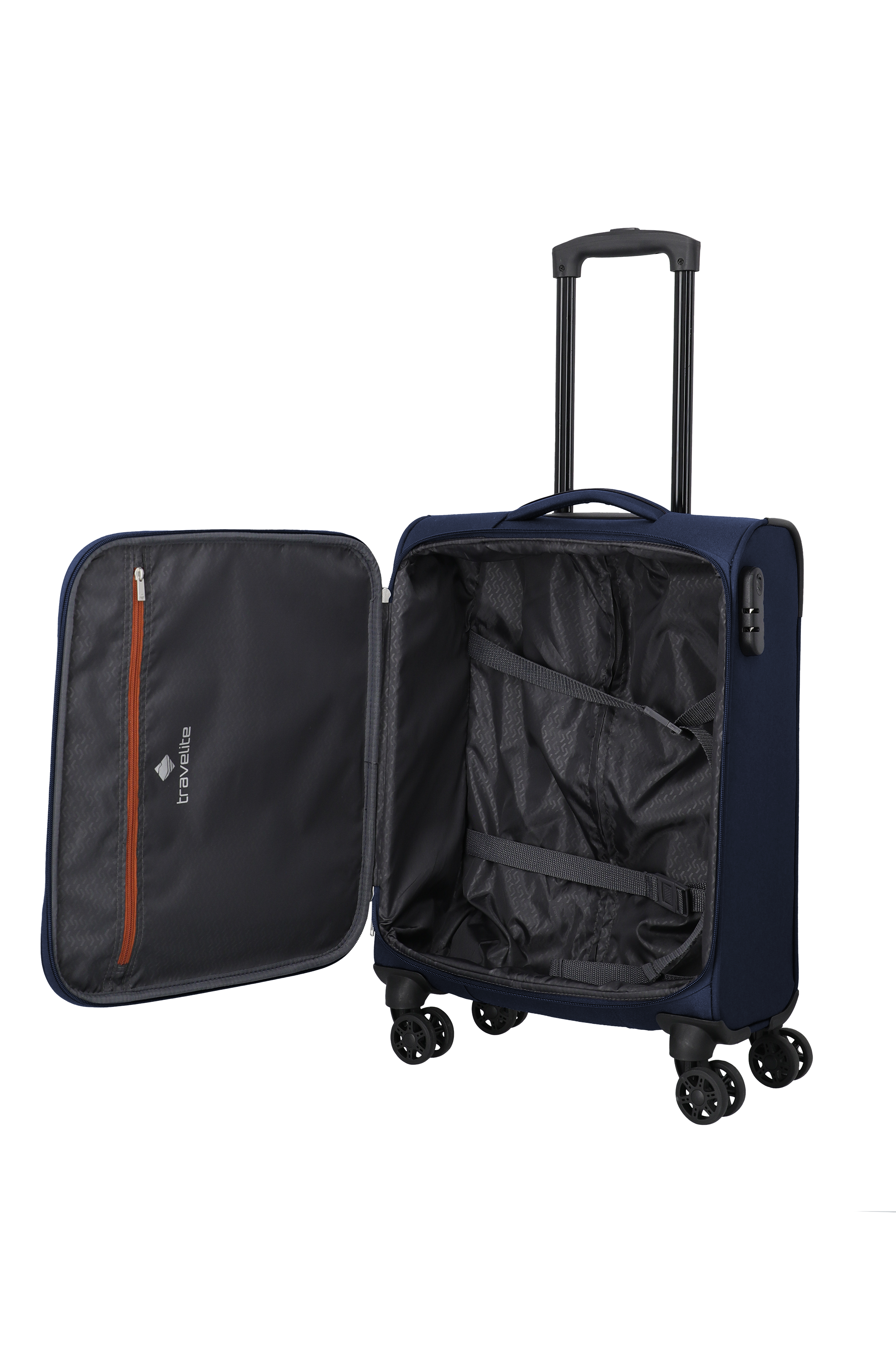 Travelite PRIEGO 4w Trolley S, Navy – Produktansicht 6