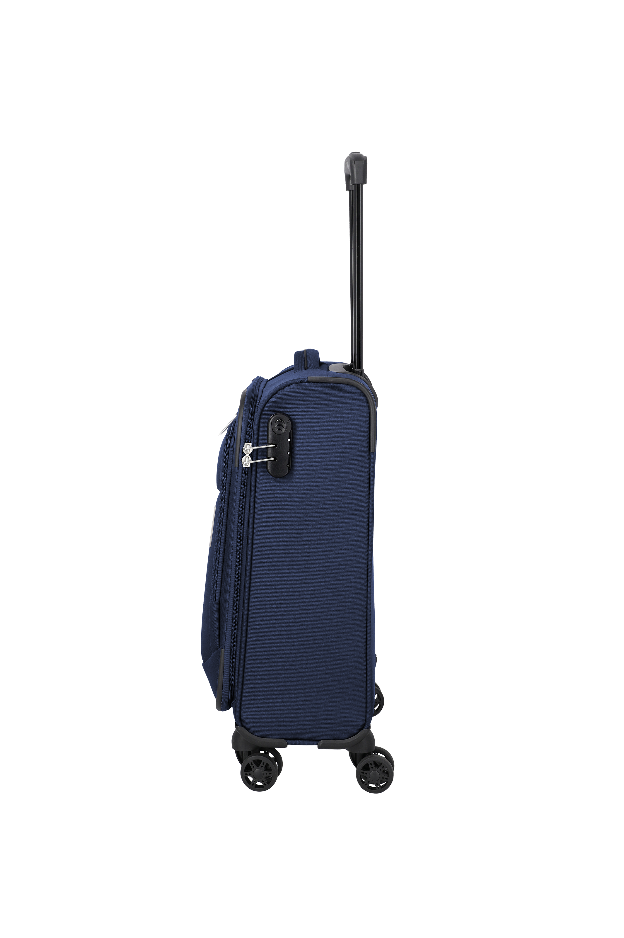 Travelite PRIEGO 4w Trolley S, Navy – Seitenansicht