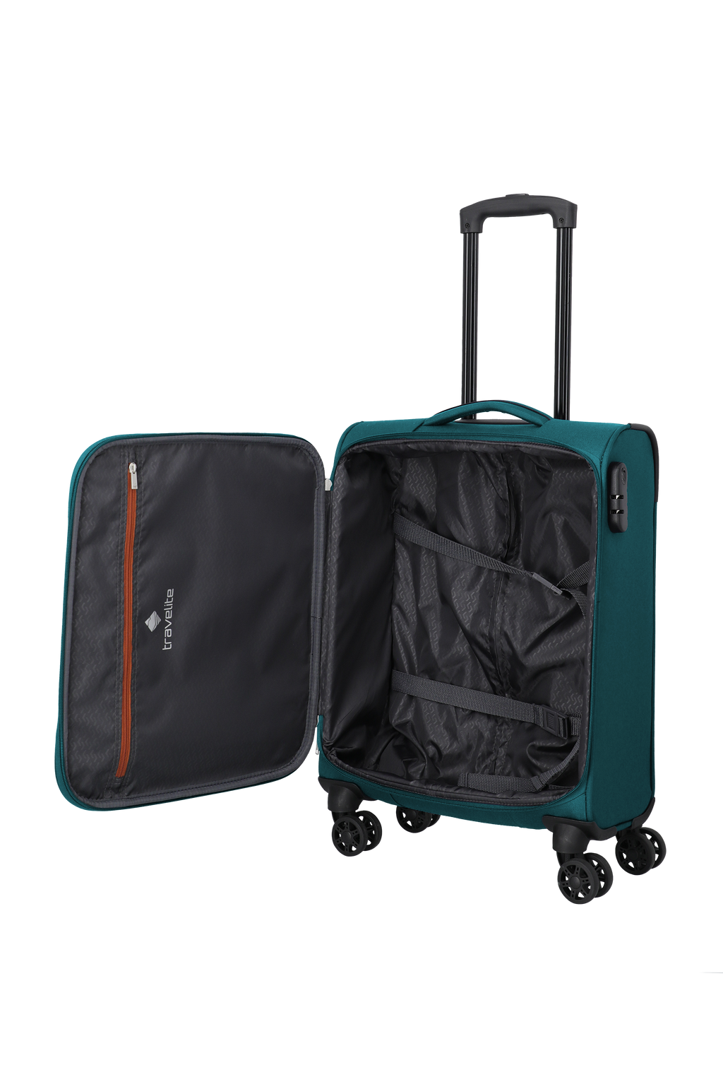 Travelite PRIEGO 4w Trolley S, Petrol – Produktansicht 6