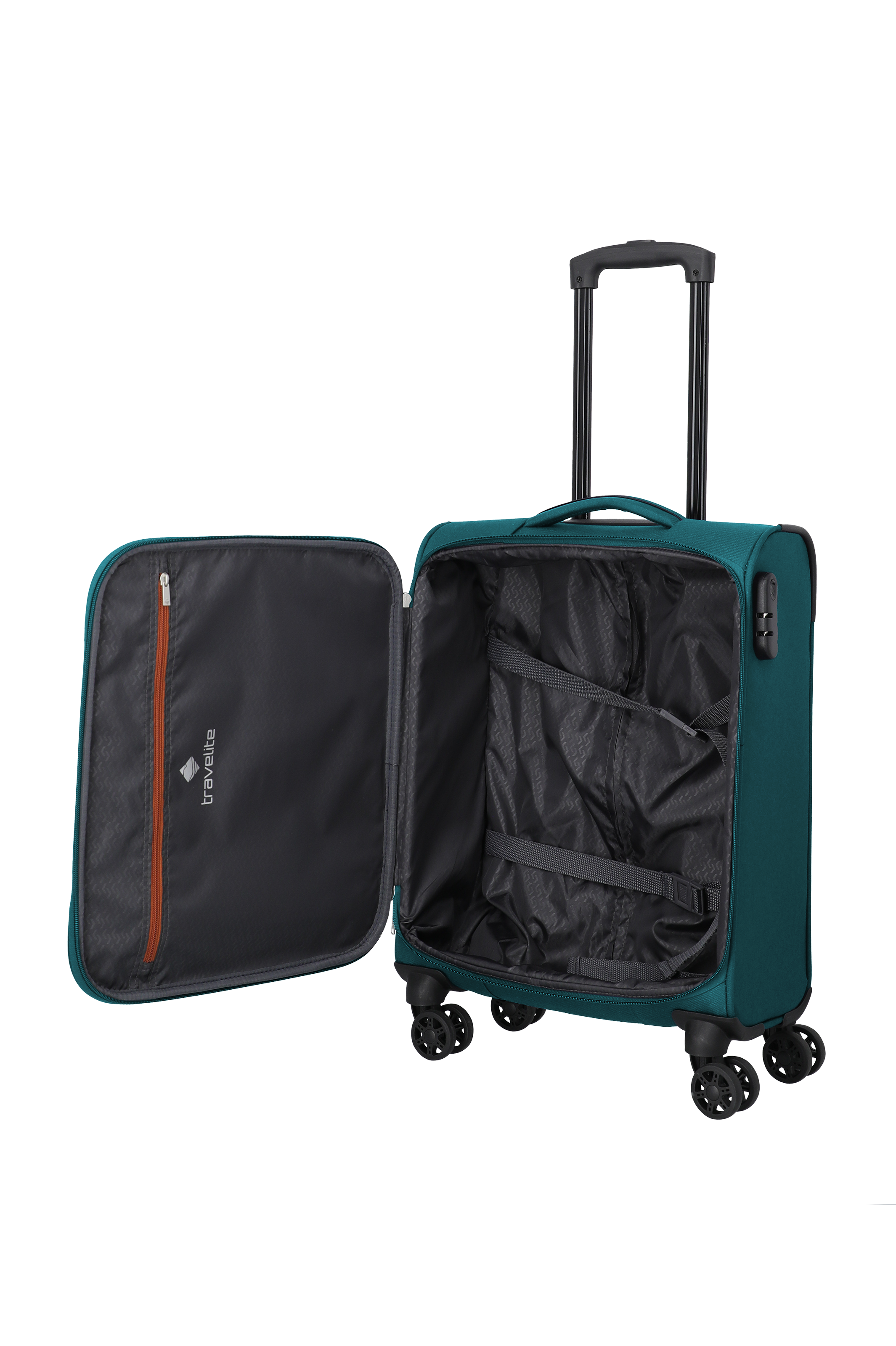 Travelite PRIEGO 4w Trolley S, Petrol – Produktansicht 6