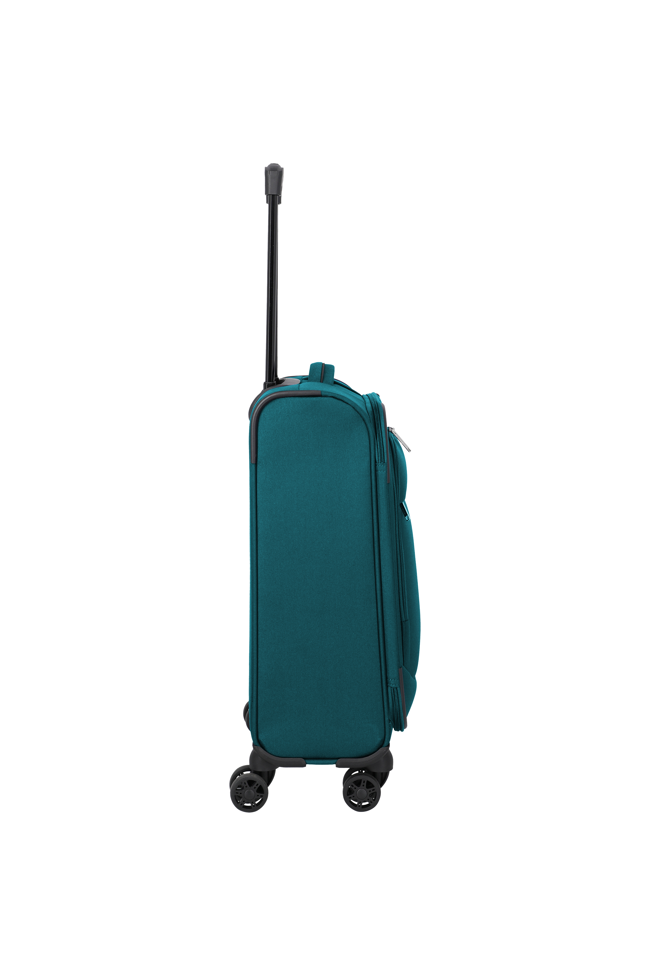 Travelite PRIEGO 4w Trolley S, Petrol – Seitenansicht