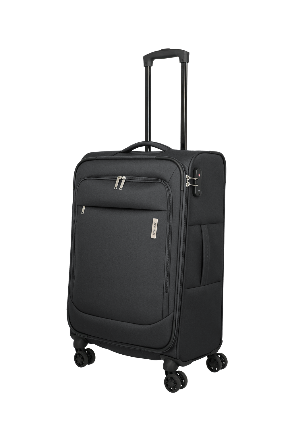 Travelite PRIEGO 4w Trolley M, Anthrazit – Schrägansicht