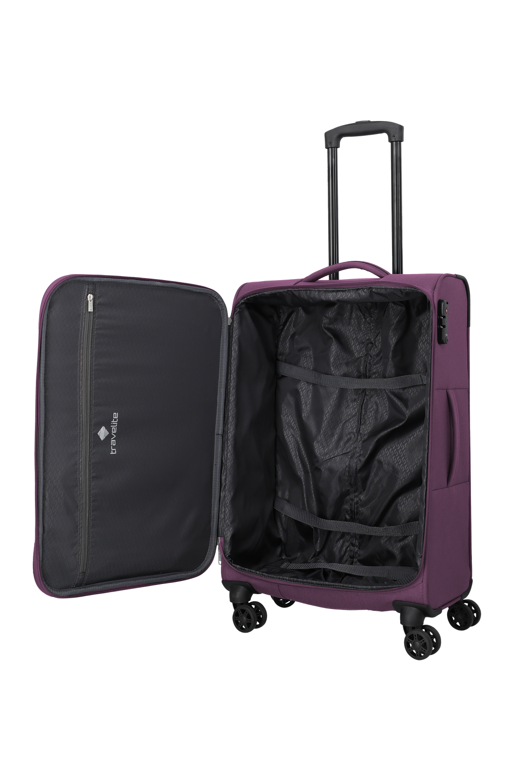 Travelite PRIEGO 4w Trolley M, Berry – Produktansicht 6