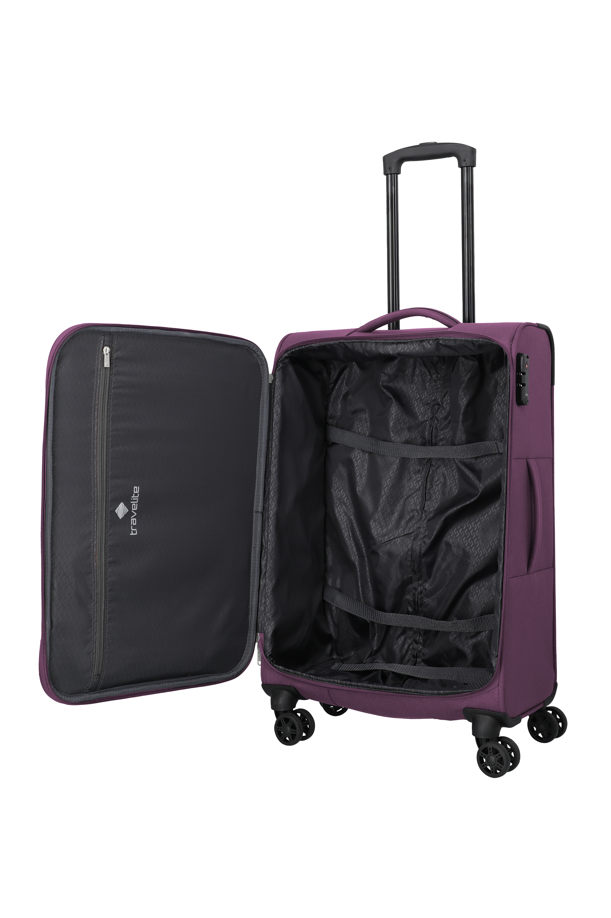 Travelite PRIEGO 4w Trolley M, Berry – Produktansicht 6