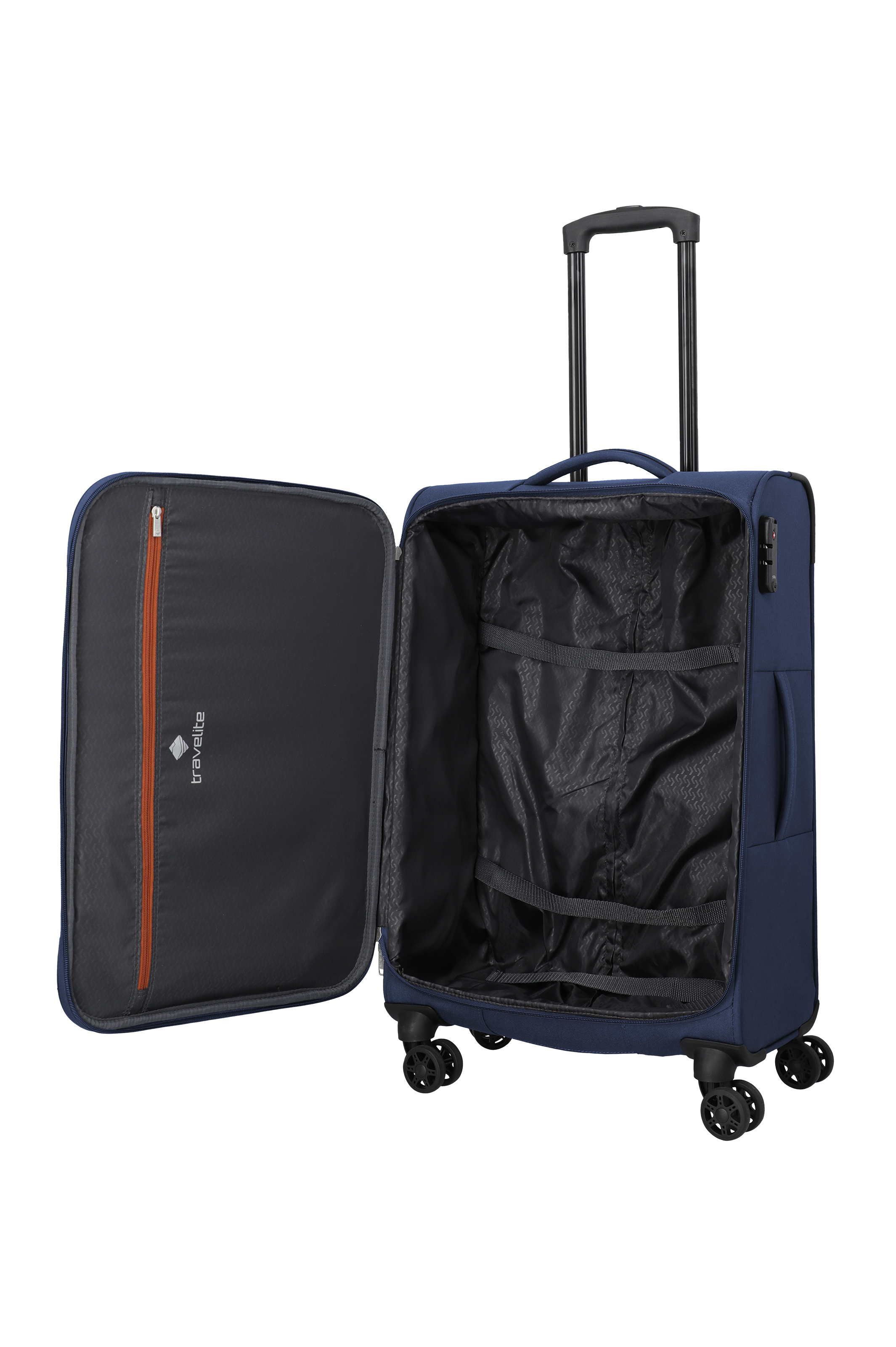 Travelite PRIEGO 4w Trolley M, Navy – Produktansicht 6