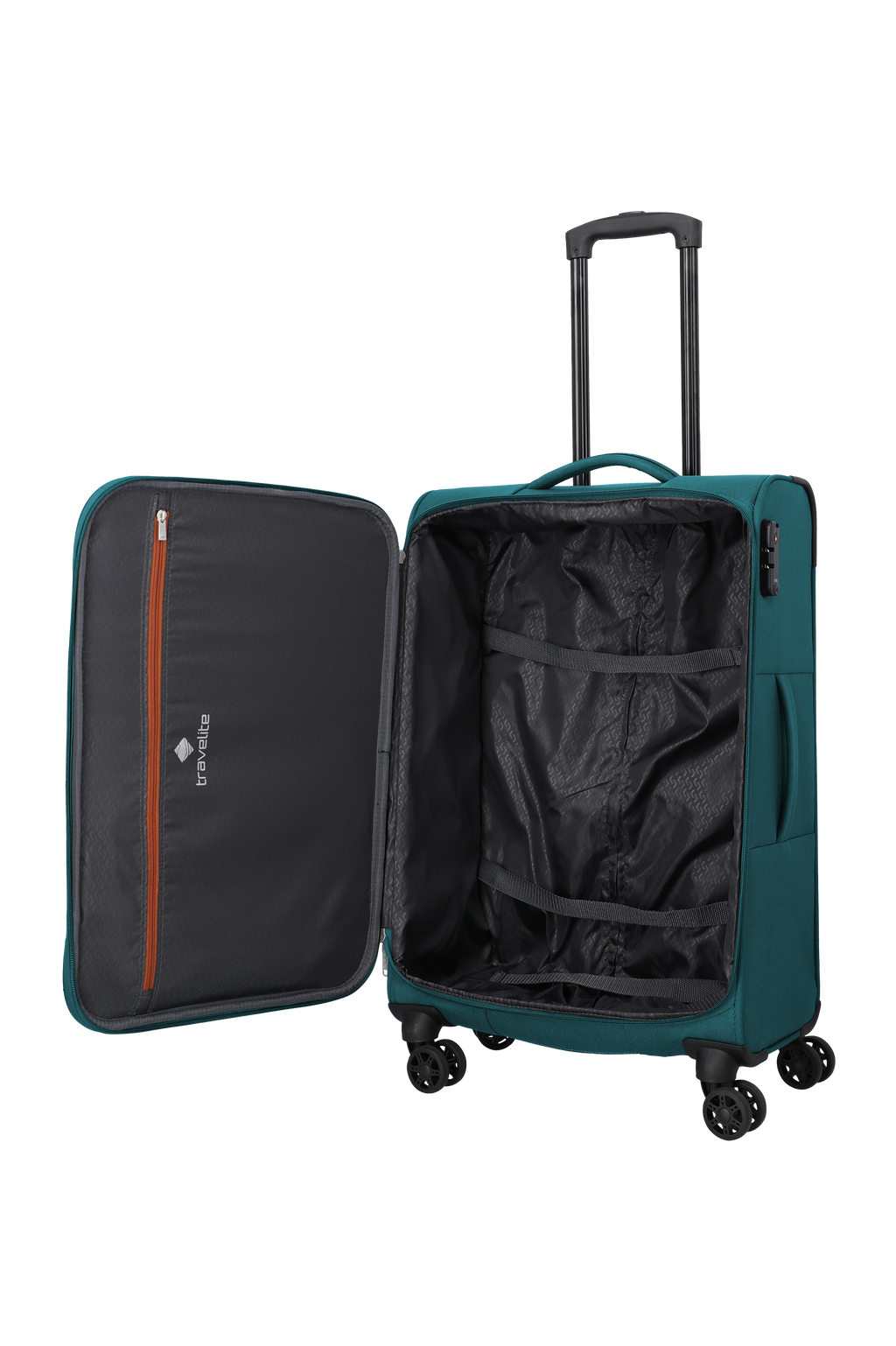 Travelite PRIEGO 4w Trolley M, Petrol – Produktansicht 6
