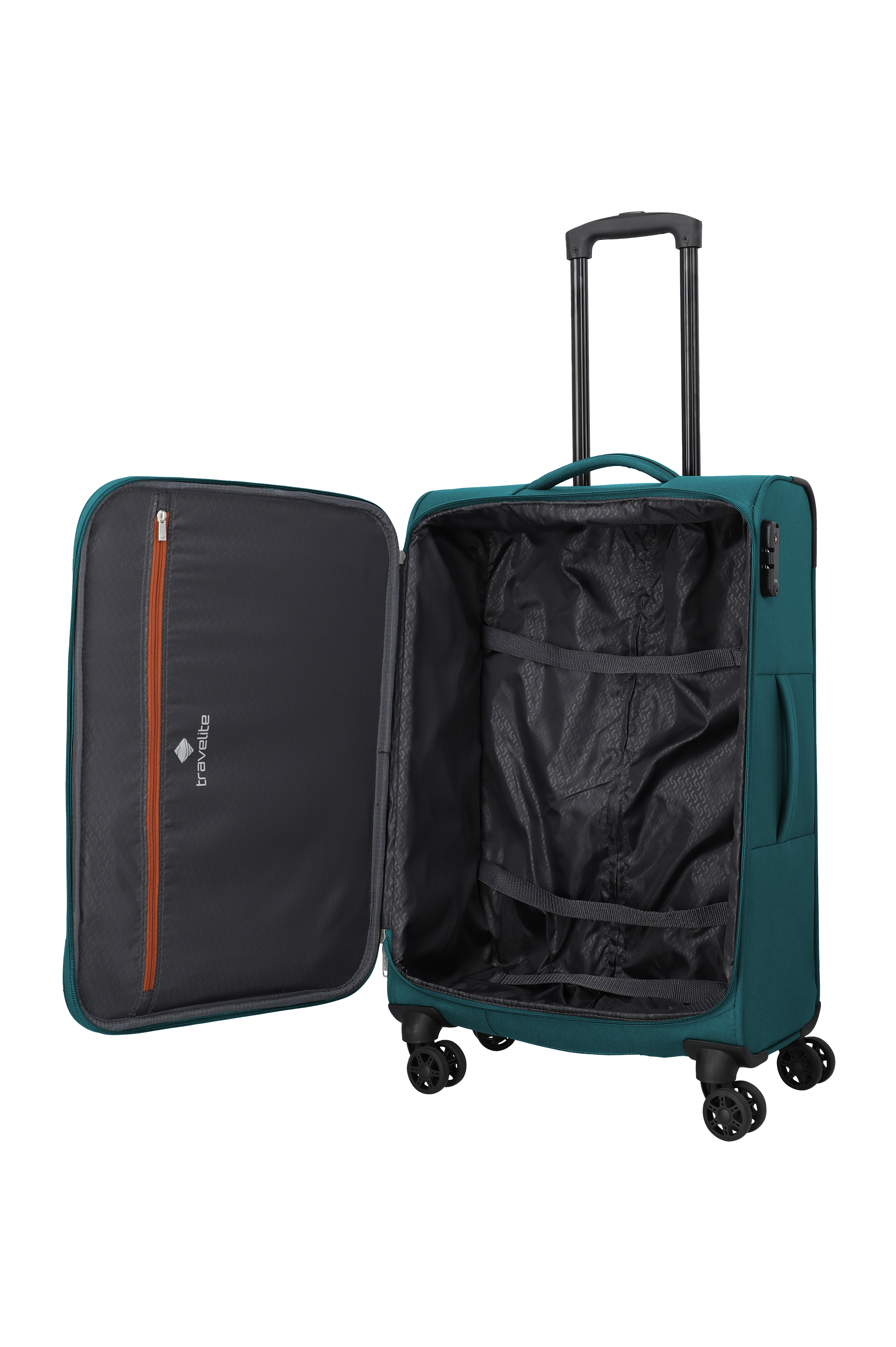 Travelite PRIEGO 4w Trolley M, Petrol – Produktansicht 6