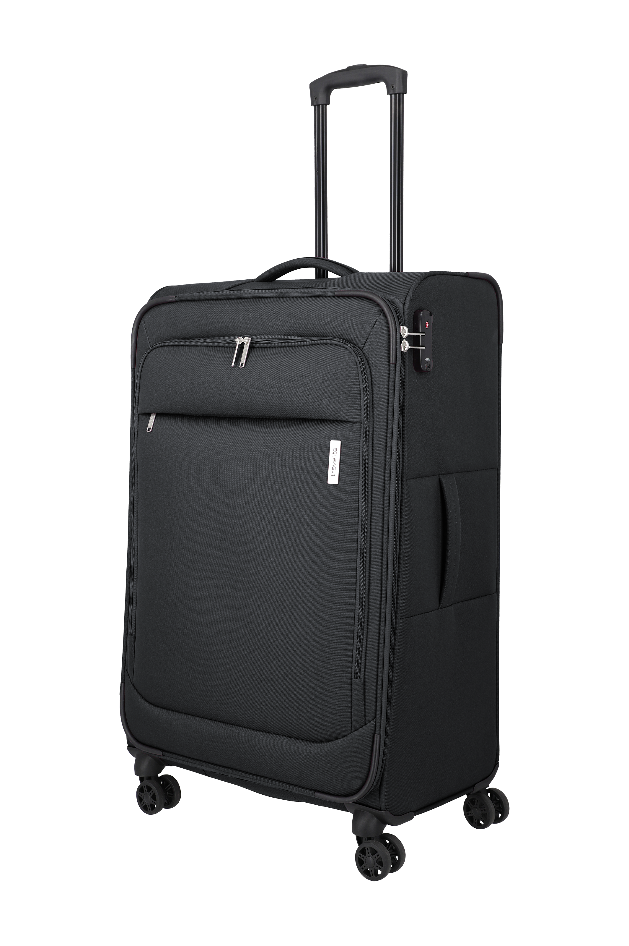 Travelite PRIEGO 4w Trolley L, Anthrazit – Schrägansicht