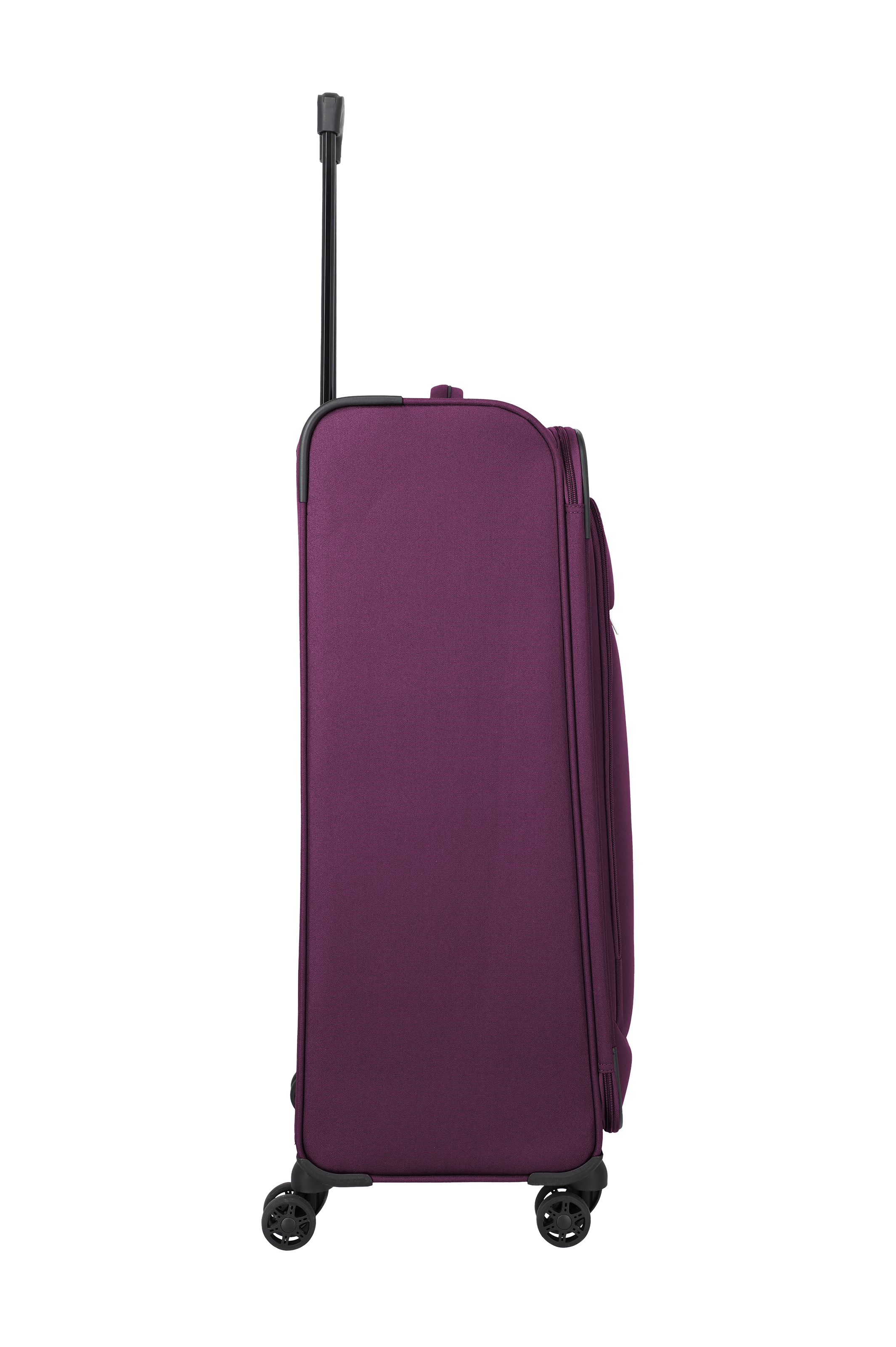 Travelite PRIEGO 4w Trolley L, Berry – Seitenansicht