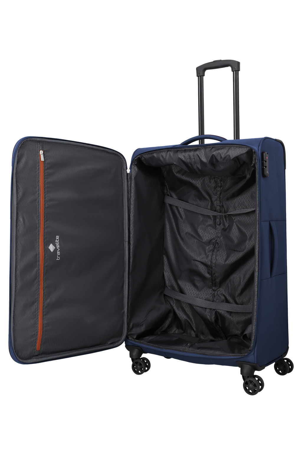 Travelite PRIEGO 4w Trolley L, Navy – Produktansicht 6