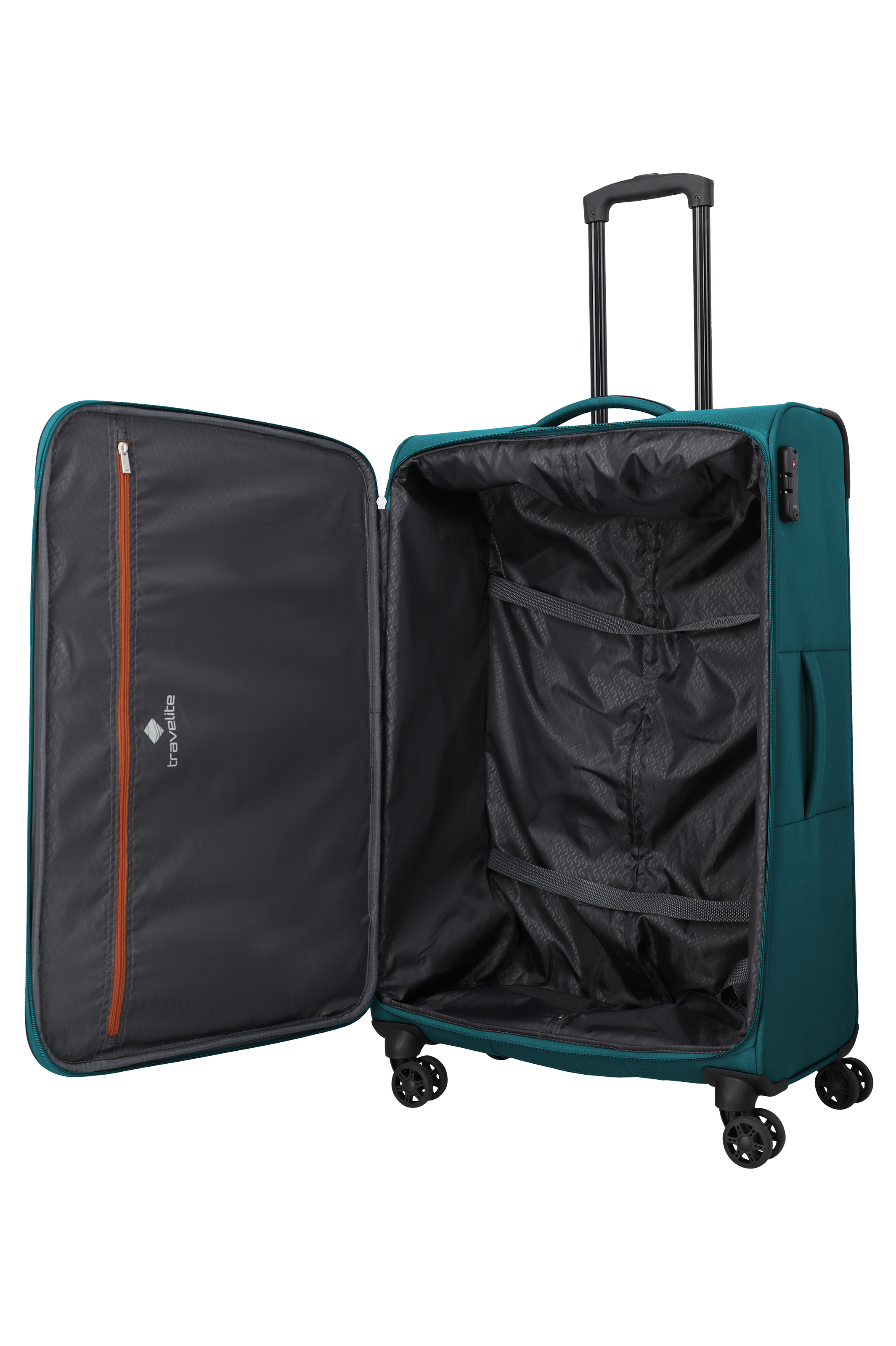 Travelite PRIEGO 4w Trolley L, Petrol – Produktansicht 6