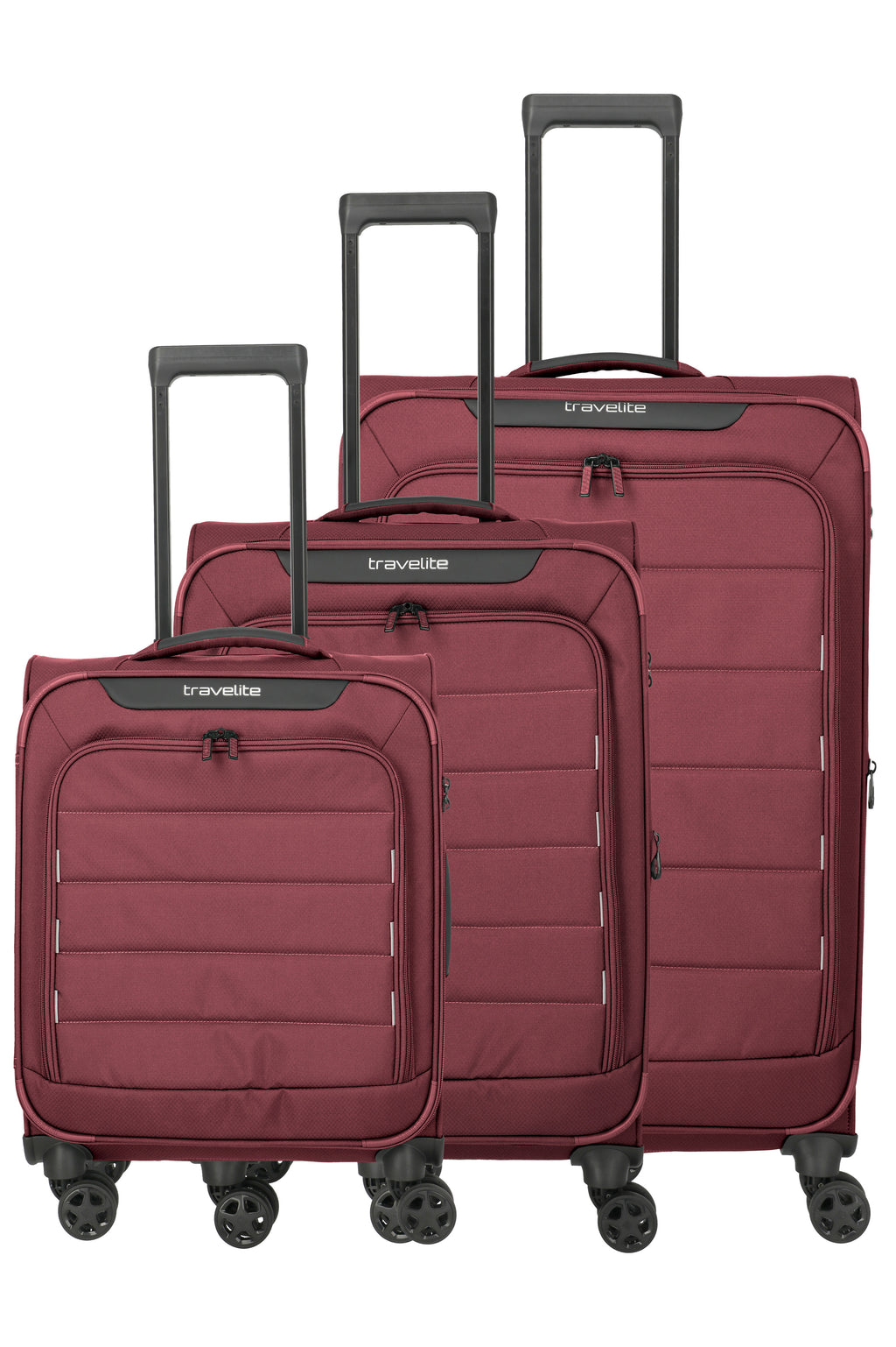 Travelite SKAII Koffer-Set L/M/S Koffer-Set in Rot