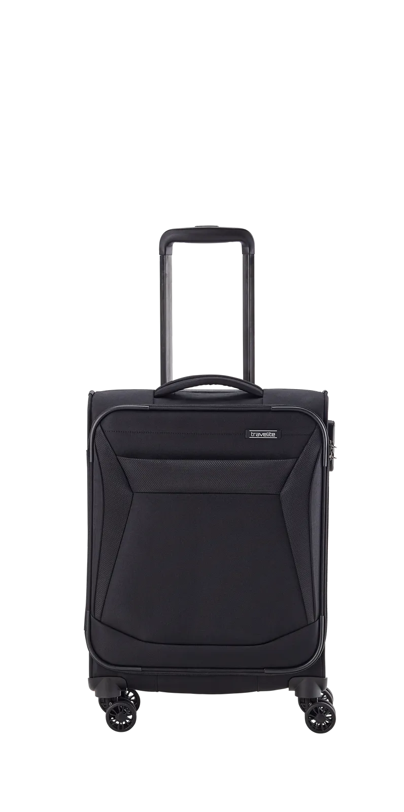Travelite CHIOS 3-tlg. Koffer-Set S/M/L, Schwarz – Koffer S – Frontansicht