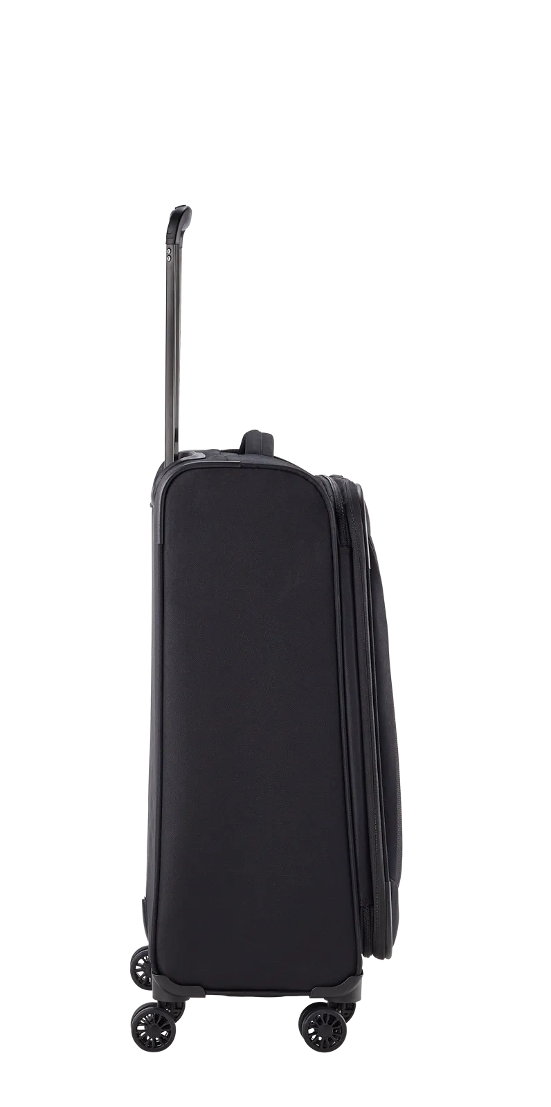 Travelite CHIOS 3-tlg. Koffer-Set S/M/L, Schwarz – Koffer M – linke Seitenansicht