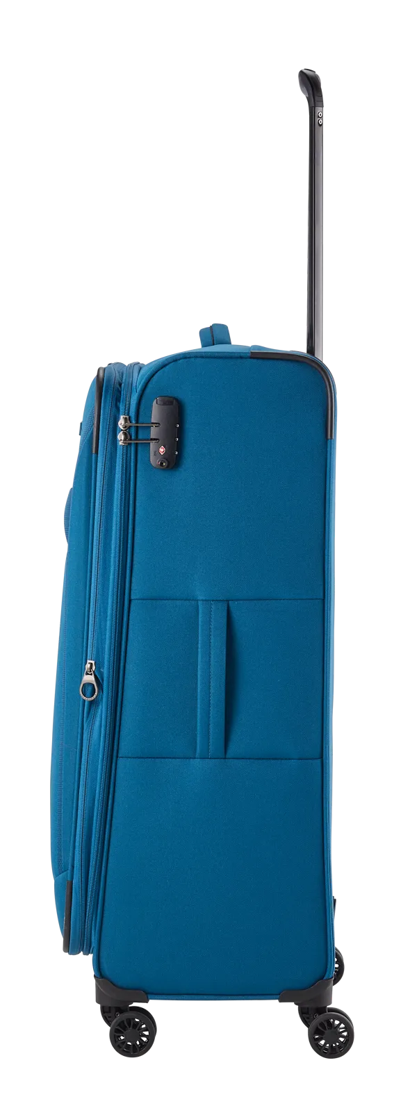 Travelite CHIOS 4w Trolley L erw., Petrol – rechte Seitenansicht